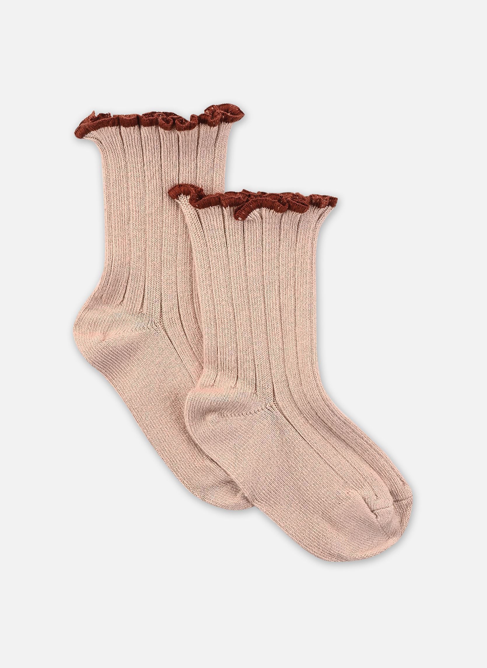 Chaussettes Delphine fille rose Collégien Chaussettes Delphine fille rose VIEUX ROSE
