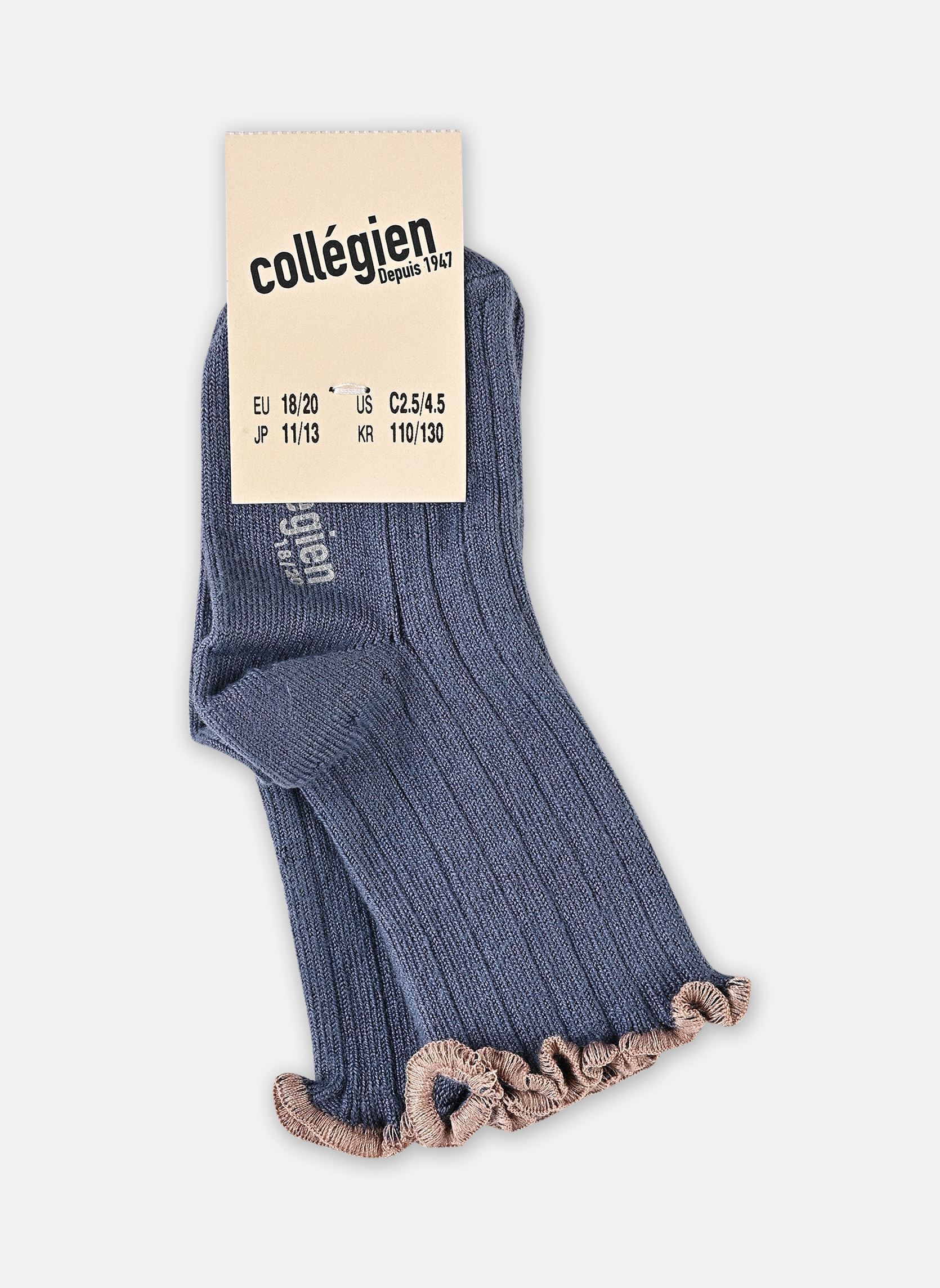 Chaussettes Delphine fille bleu Collégien Chaussettes Delphine fille bleu BLEU CENDRÉ