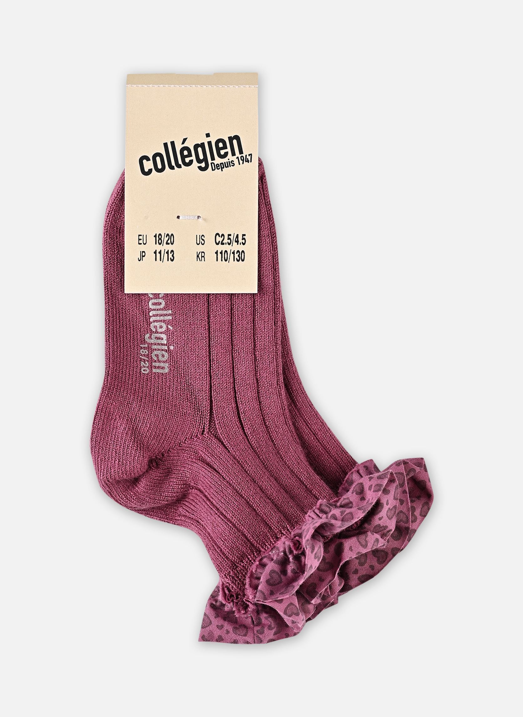 Chaussettes Léa fille violet Collégien Chaussettes Léa fille violet RAISIN ROSE