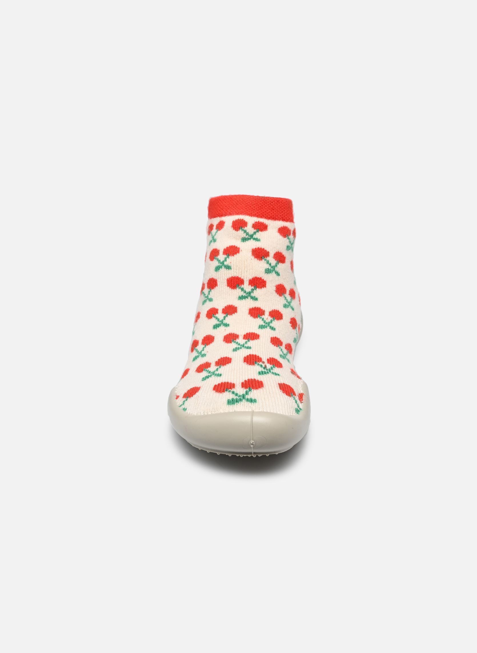 Chaussons Cerises fille multicolore Collégien Chaussons Cerises fille multicolore ROUGE / BEIGE