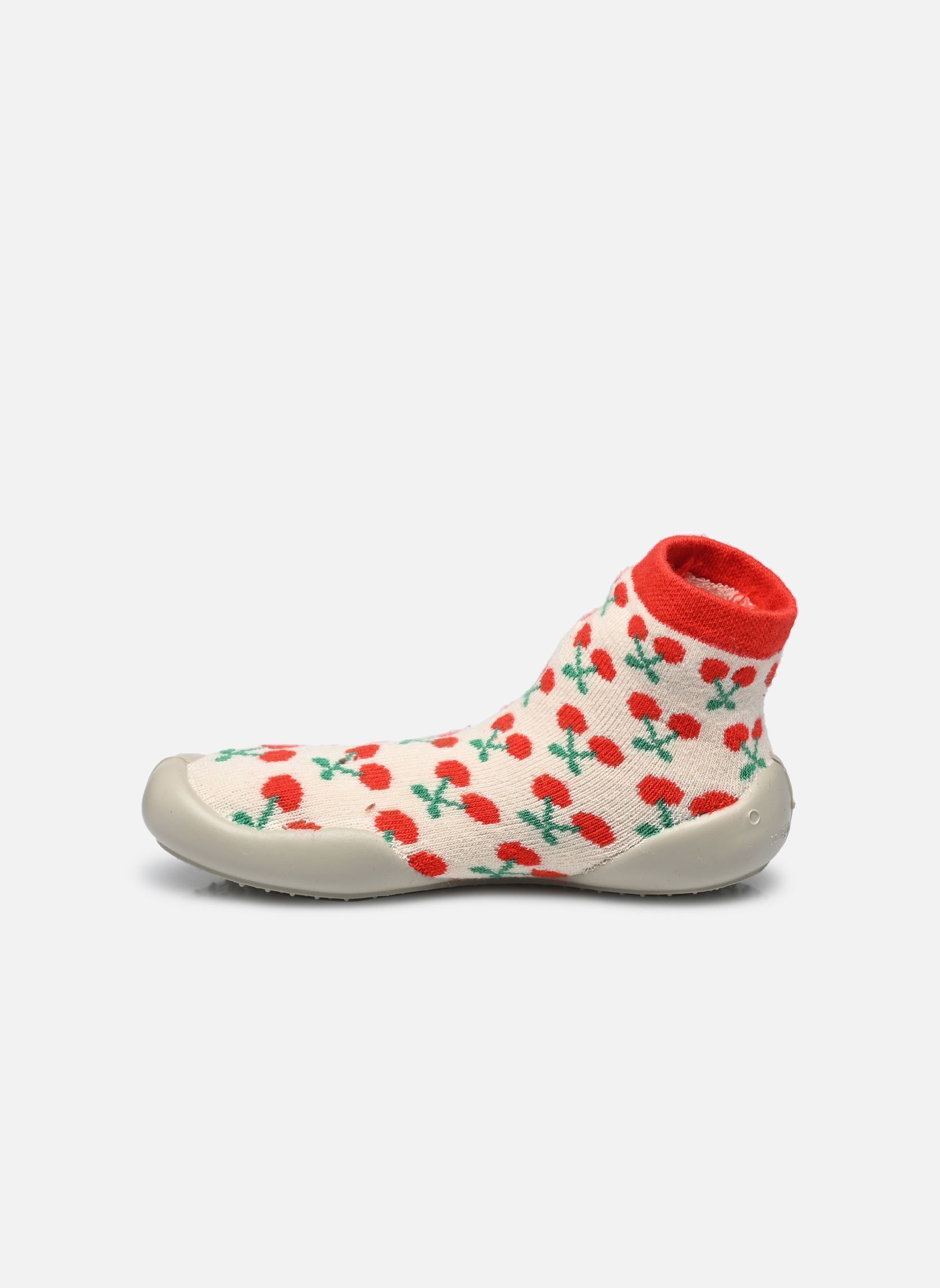 Chaussons Cerises fille multicolore Collégien Chaussons Cerises fille multicolore ROUGE / BEIGE