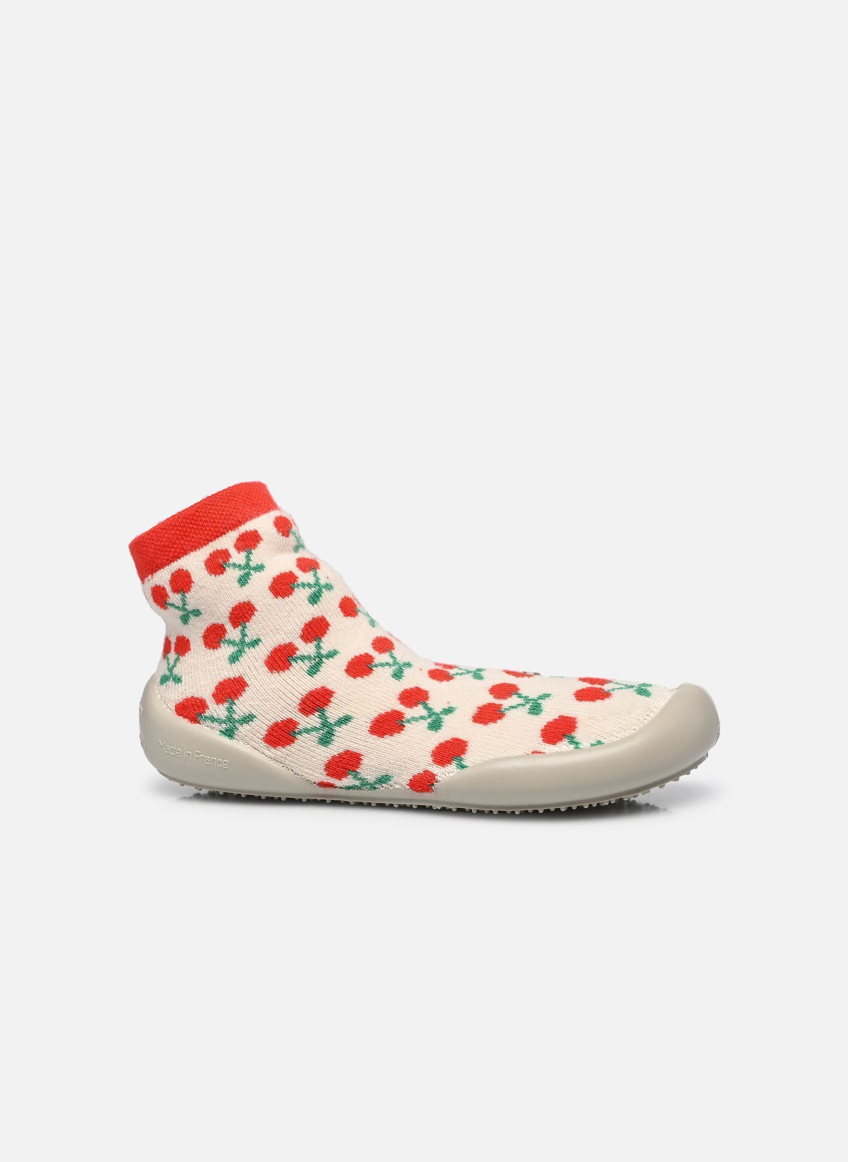 Chaussons Cerises fille multicolore Collégien Chaussons Cerises fille multicolore ROUGE / BEIGE