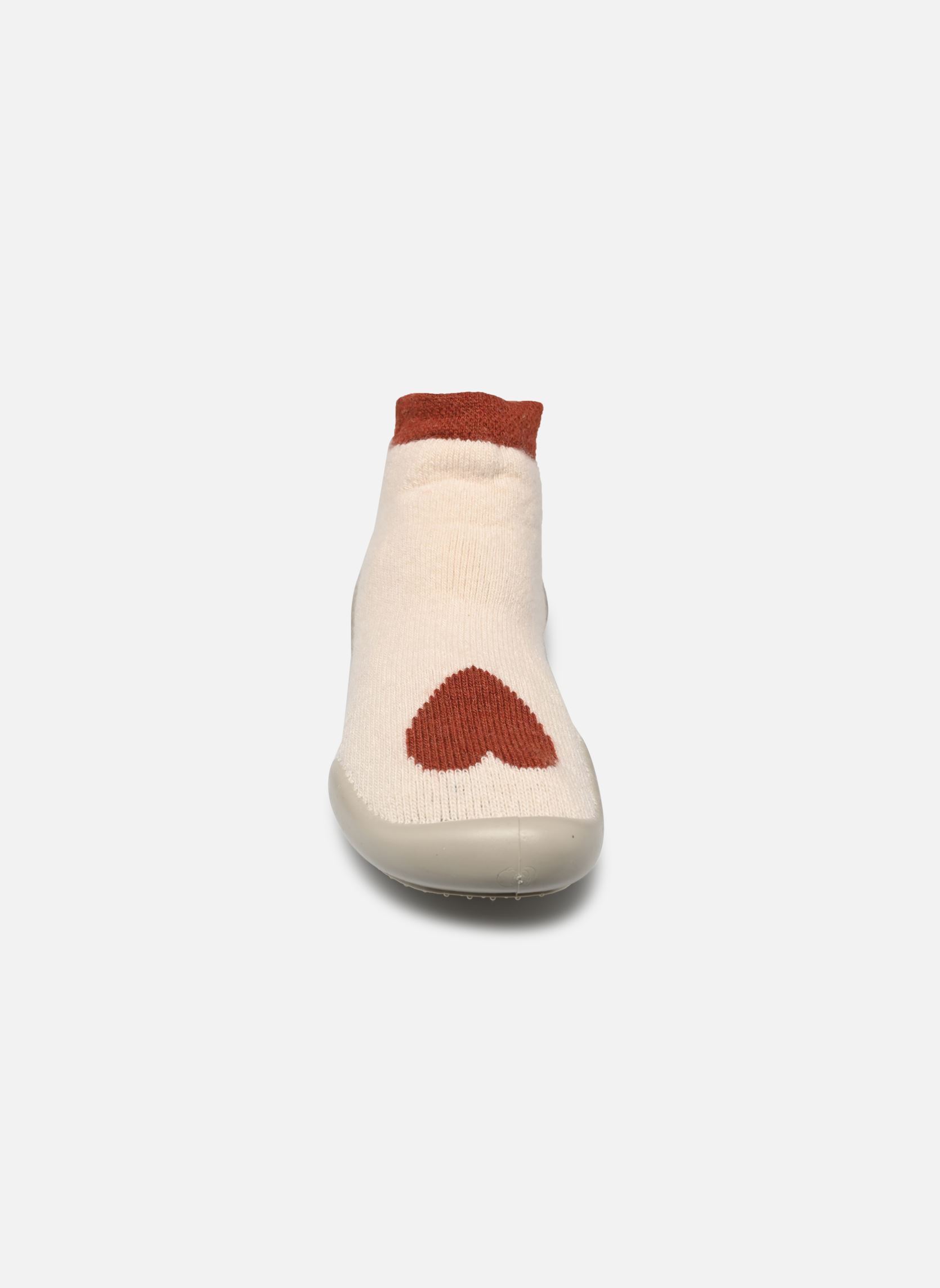 Chaussons Coeur en Chocolat fille blanc Collégien Chaussons Coeur en Chocolat fille blanc ECRU K