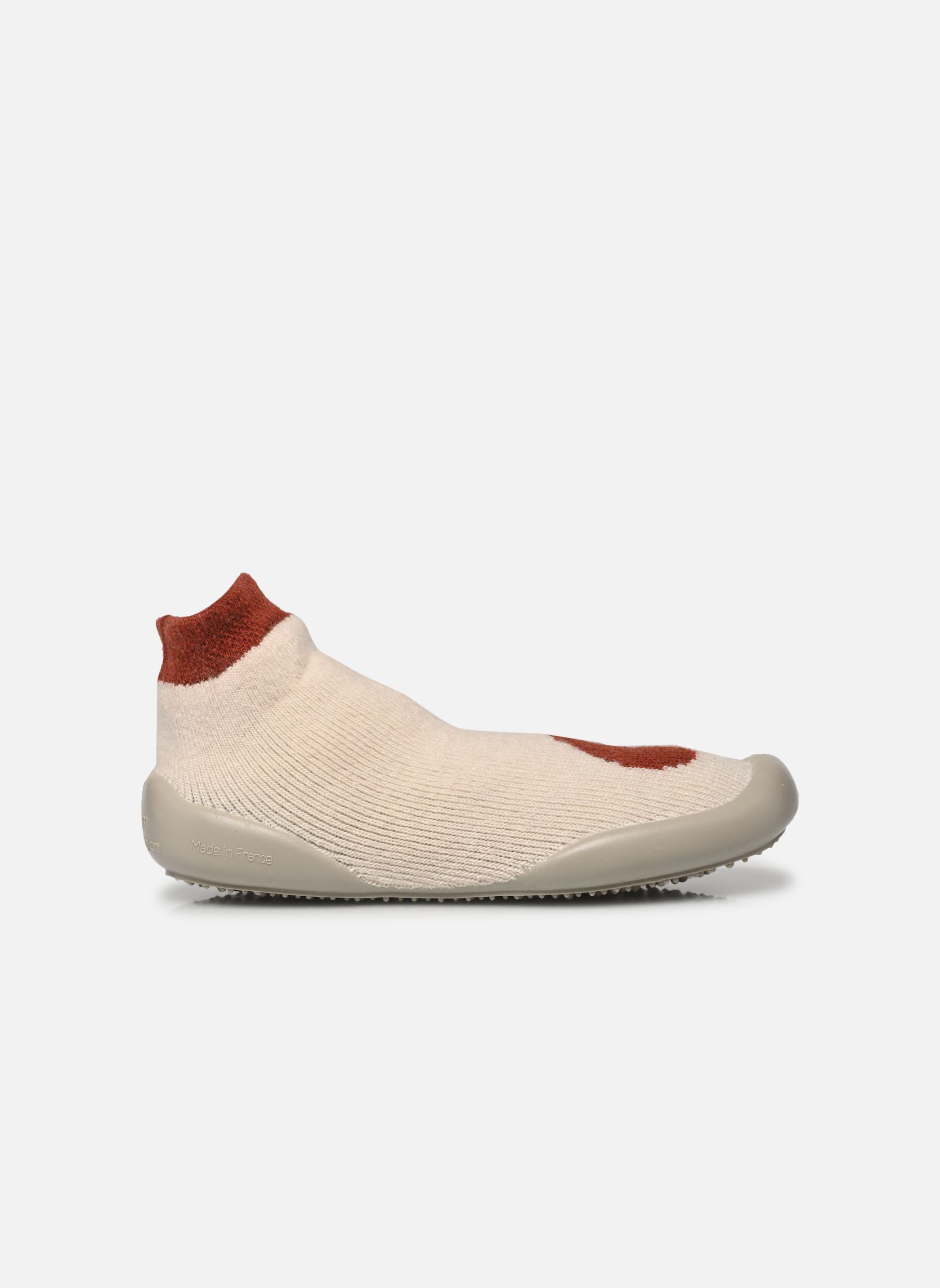 Chaussons Coeur en Chocolat fille blanc Collégien Chaussons Coeur en Chocolat fille blanc ECRU K