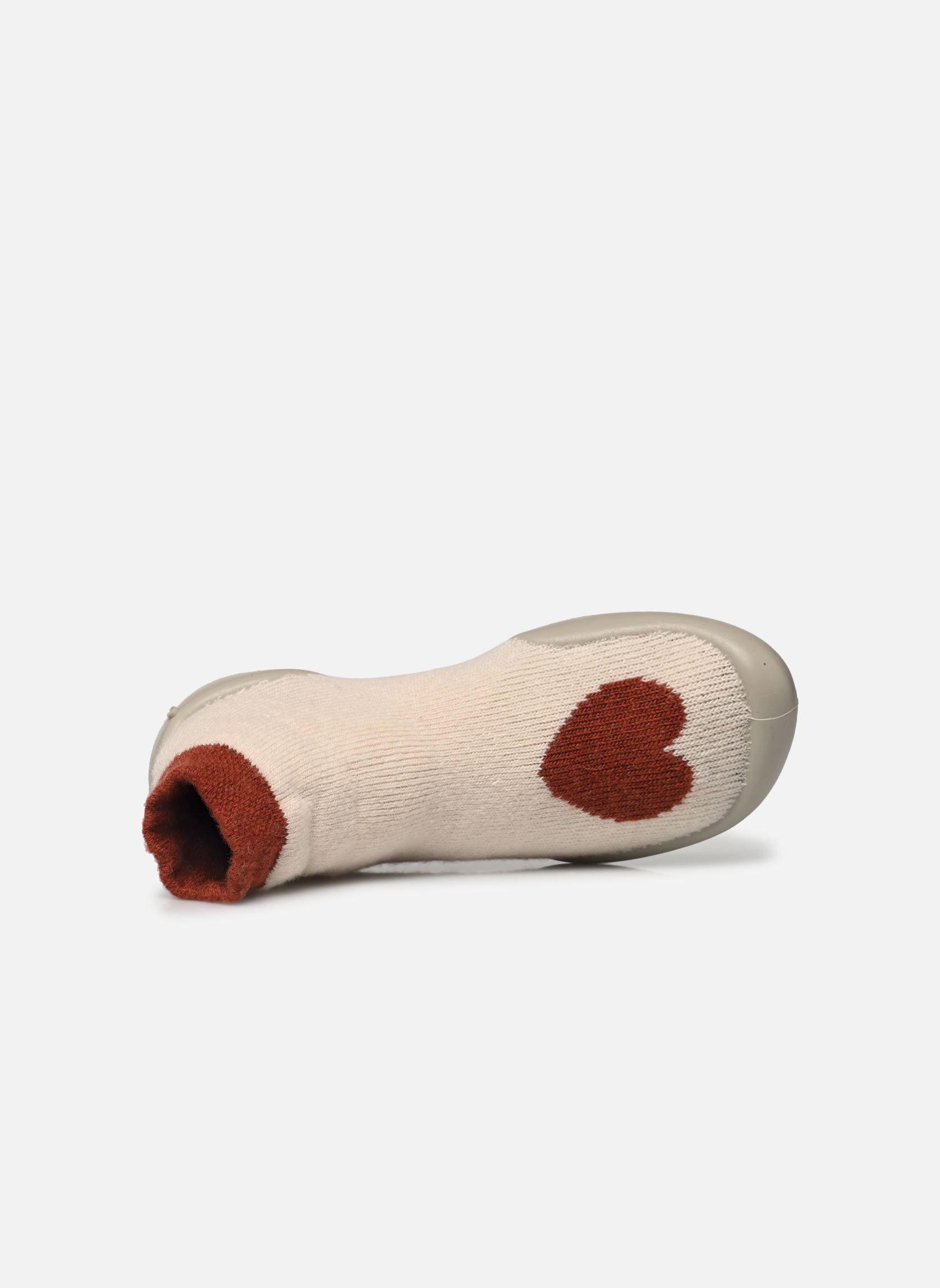 Chaussons Coeur en Chocolat fille blanc Collégien Chaussons Coeur en Chocolat fille blanc ECRU K