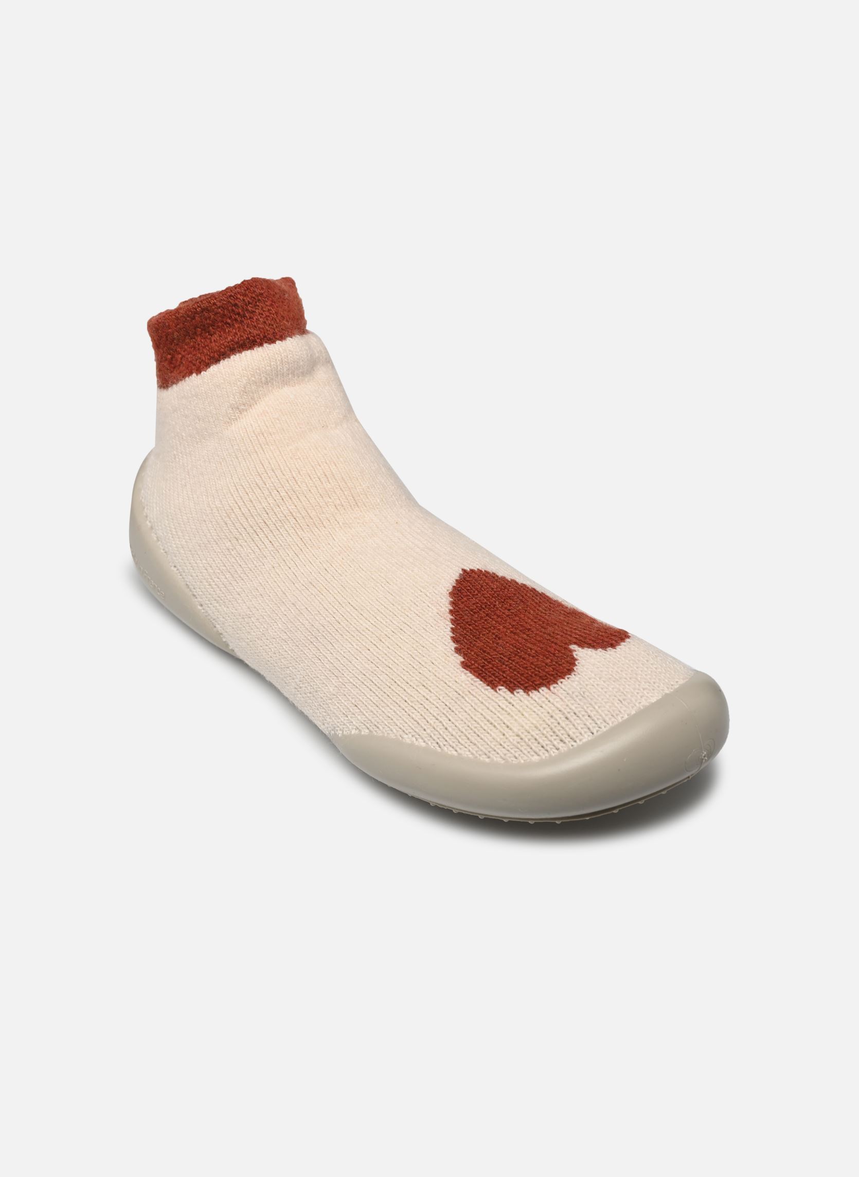 Chaussons Coeur en Chocolat fille blanc Collégien Chaussons Coeur en Chocolat fille blanc ECRU K