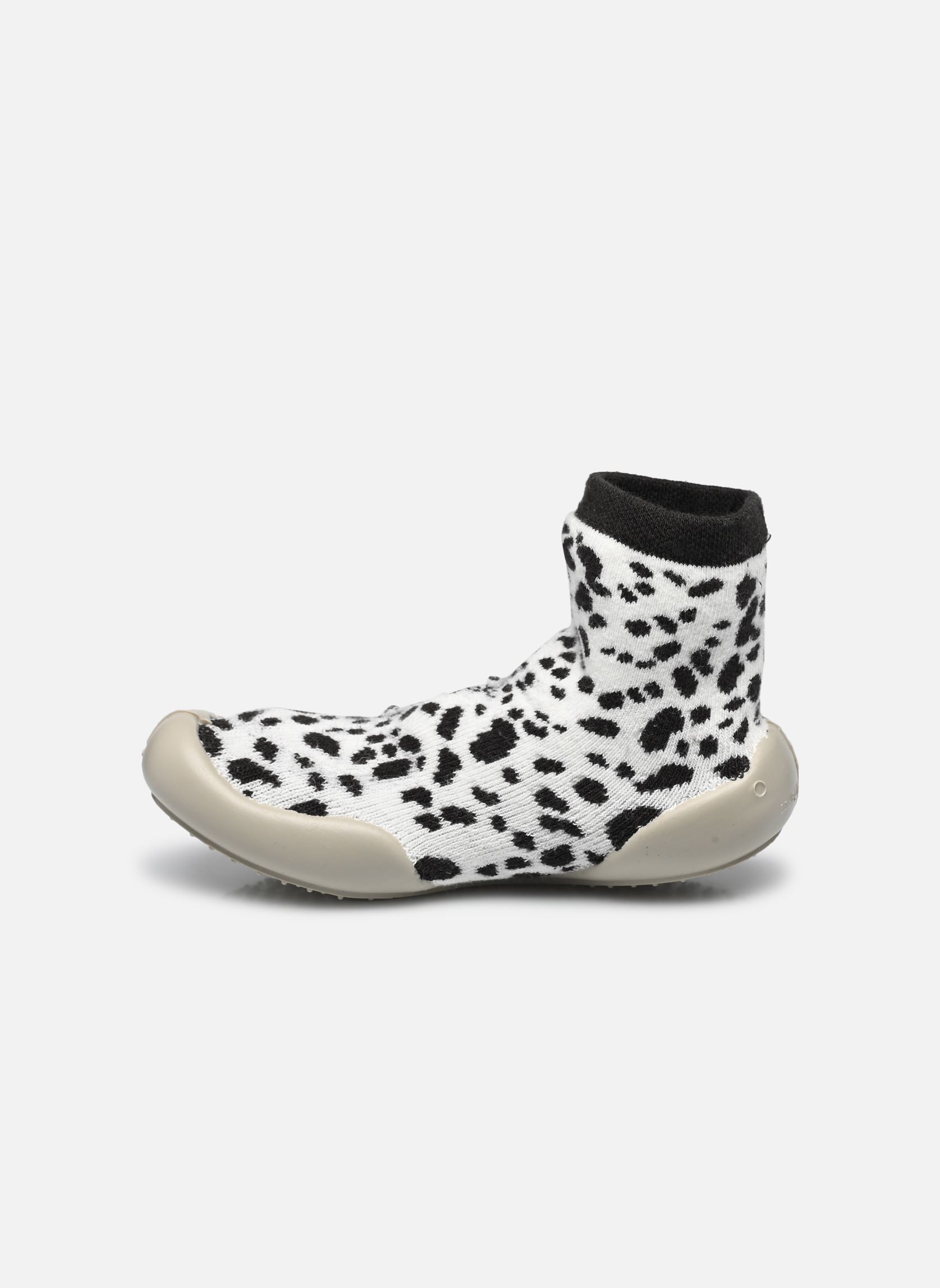 Hausschuhe Léopard jungen weiß Collégien Hausschuhe Léopard jungen weiß NOIR / BLANC