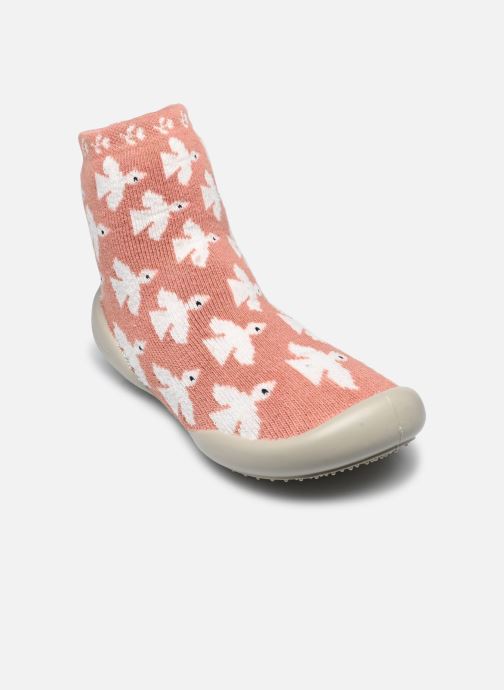 Collégien Chaussons Oiseaux fille rose