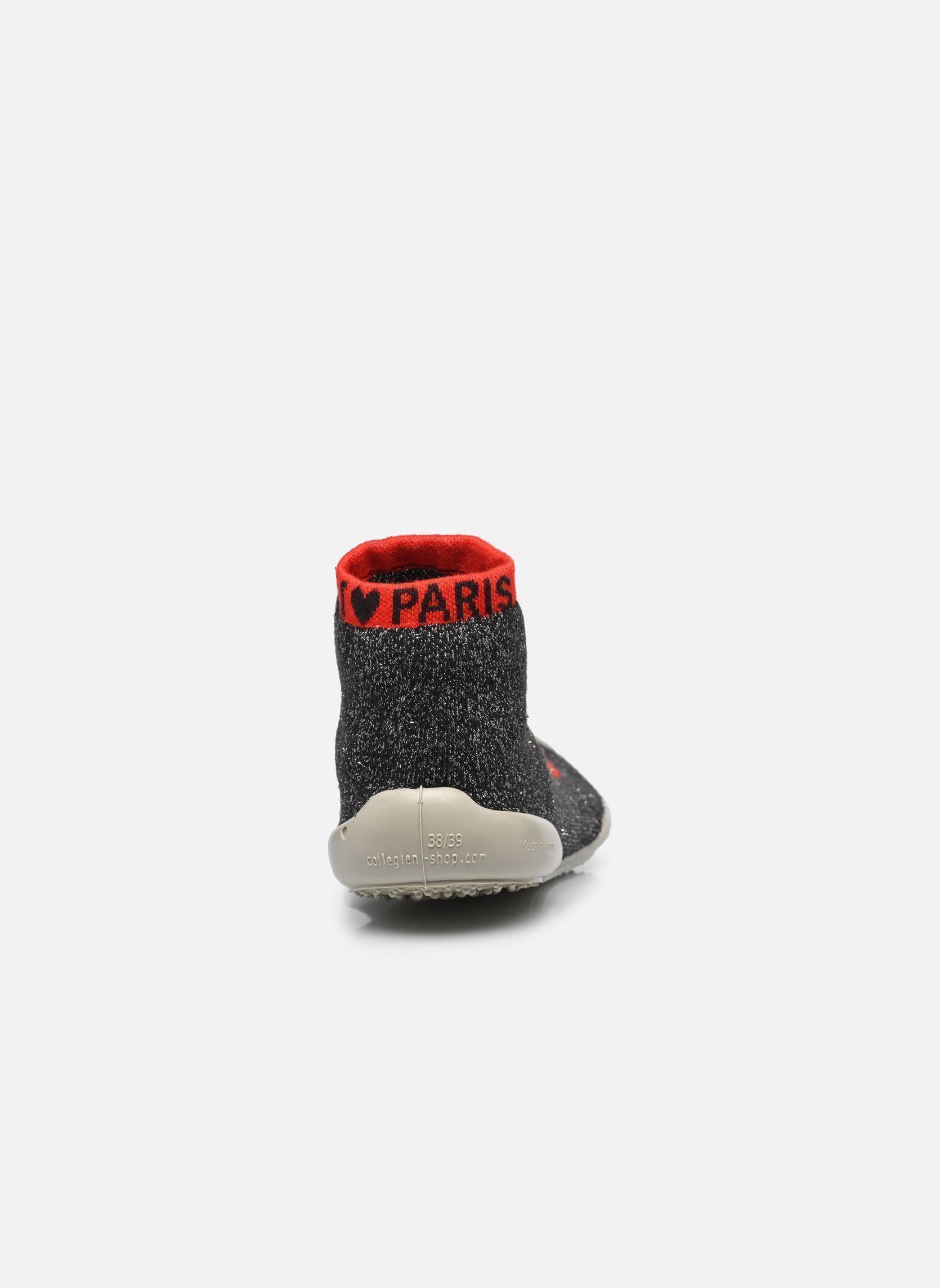 Chaussons Paris femme gris Collégien Chaussons Paris femme gris GRIS / ROUGE F