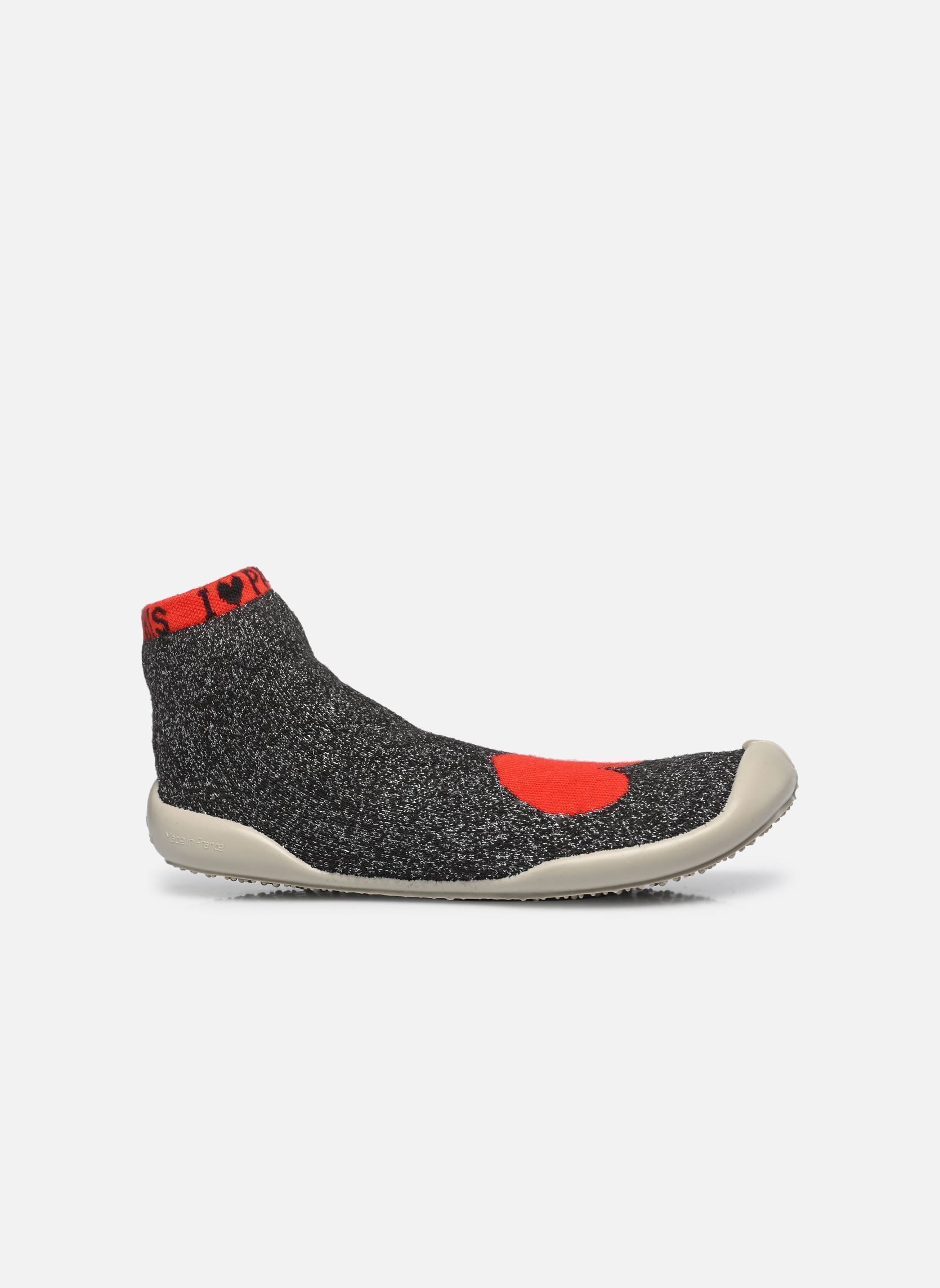 Chaussons Paris femme gris Collégien Chaussons Paris femme gris GRIS / ROUGE F