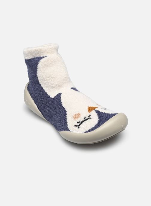 Collégien Chaussons Pingouin bleu