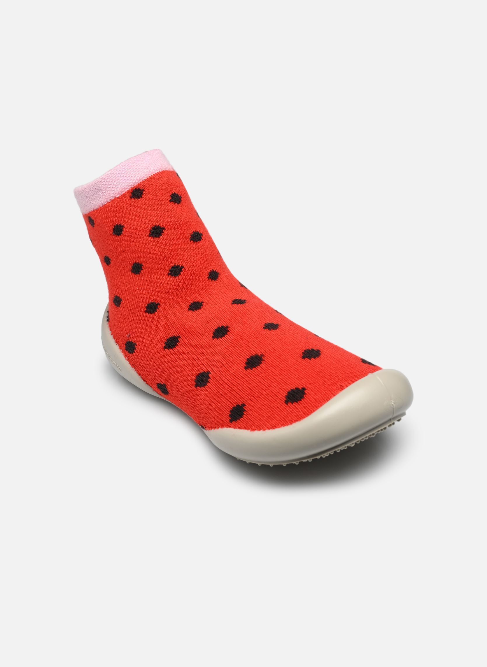 Chaussons Porte-Bonheur fille rouge Collégien Chaussons Porte-Bonheur fille rouge ROUGE