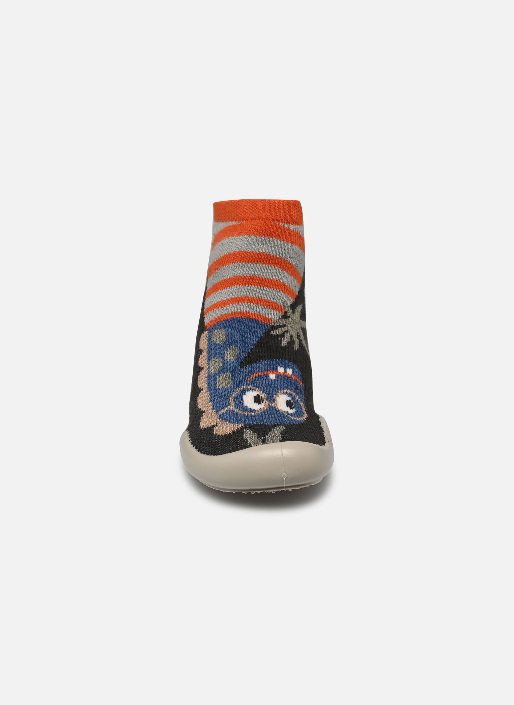 Chaussons Vélociraptor multicolore Collégien Chaussons Vélociraptor multicolore BLEU / NOIR