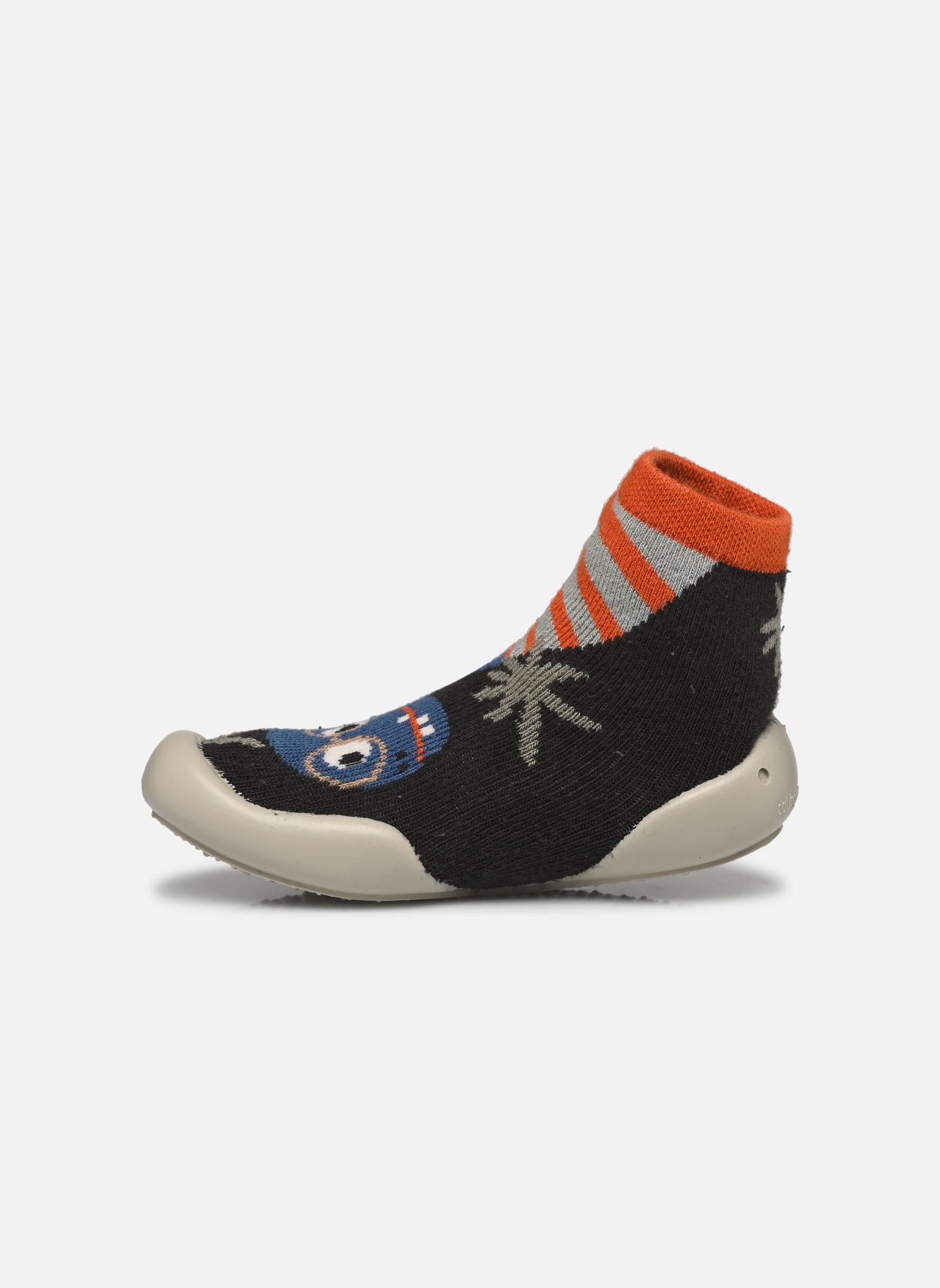 Chaussons Vélociraptor multicolore Collégien Chaussons Vélociraptor multicolore BLEU / NOIR