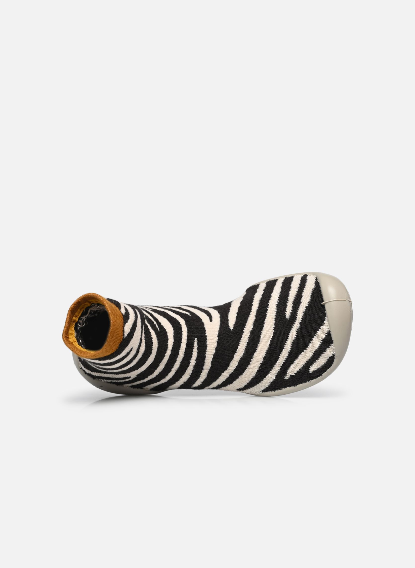 Chaussons Zebra femme noir Collégien Chaussons Zebra femme noir NOIR / BLANC