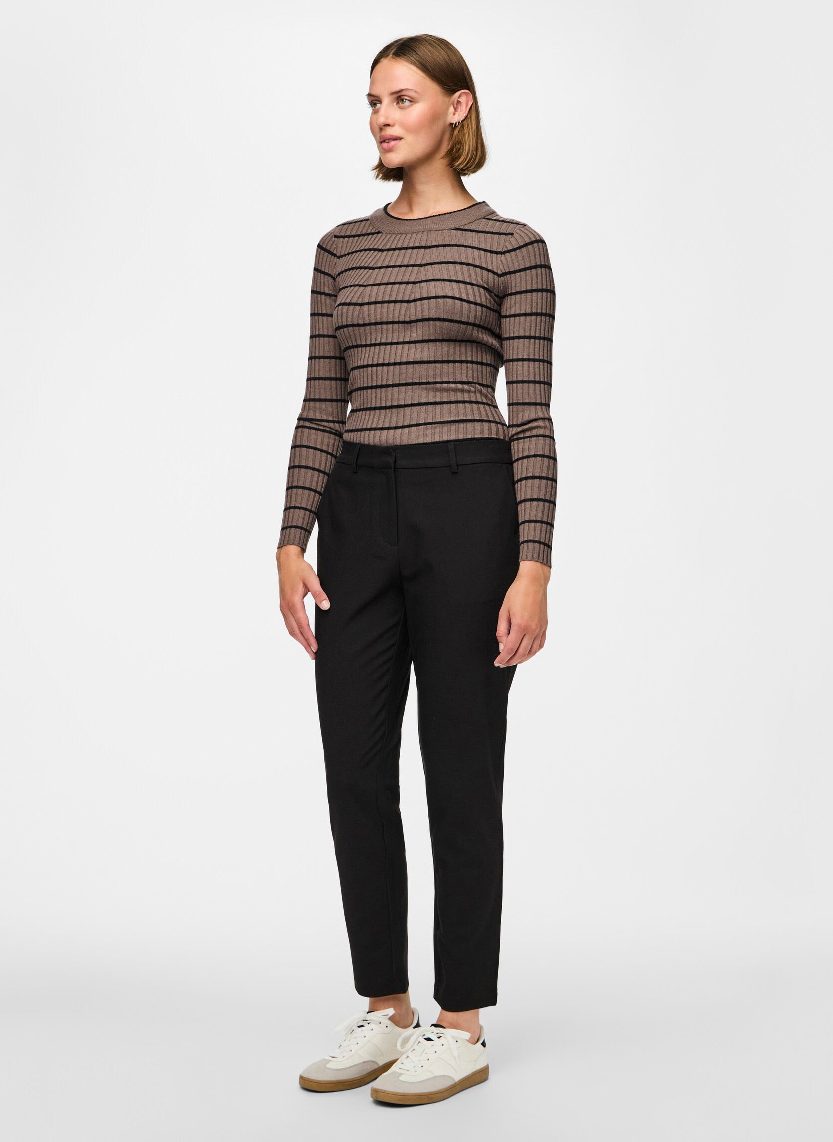 Pantalones Pcbosella Mw Ankle Pant Bc mujer negro Pieces Pantalones Pcbosella Mw Ankle Pant Bc mujer negro Black