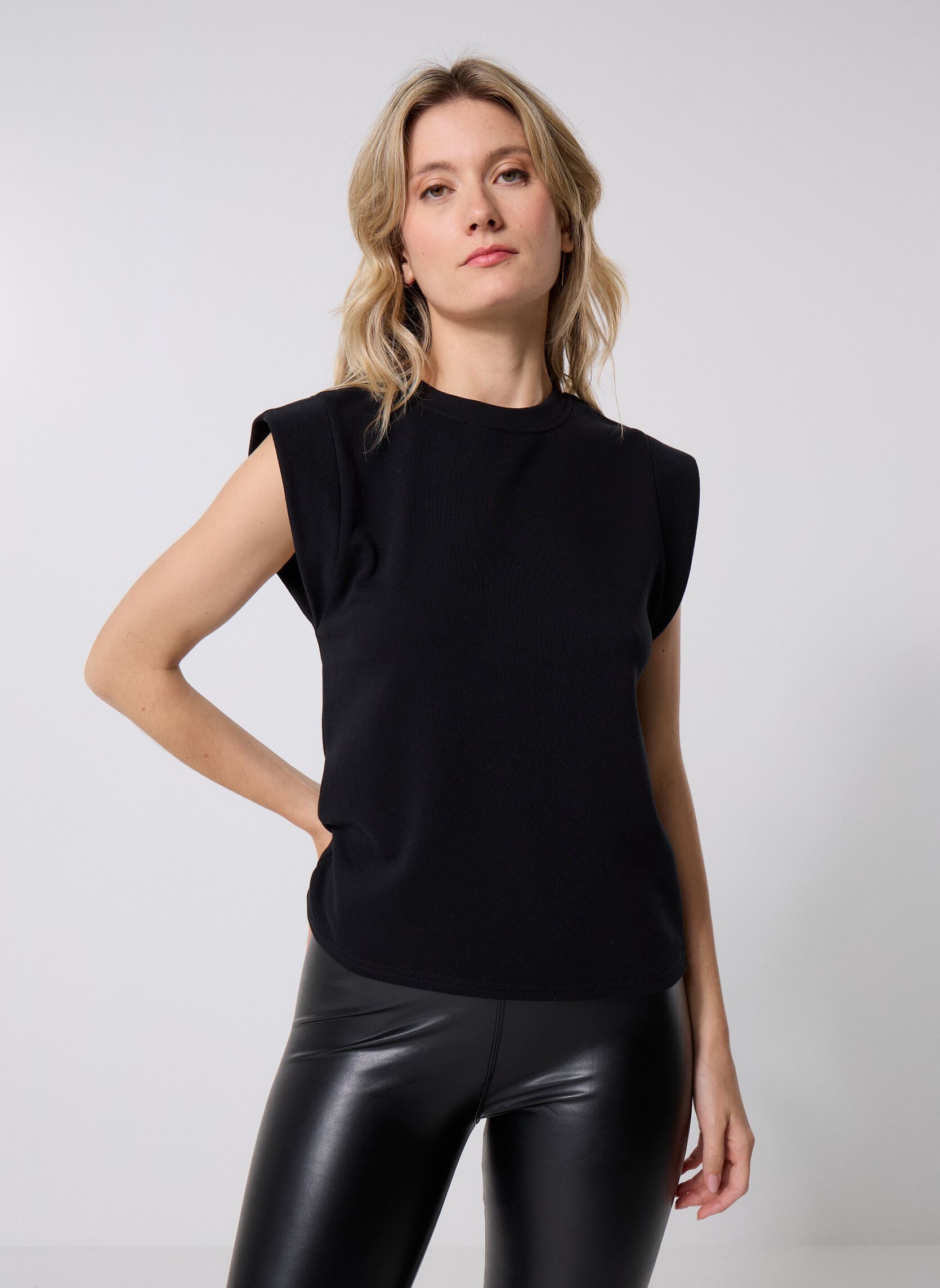 Tops Pcchilli Summer Sl Cut Out Top Jrs Bc dames zwart Pieces Tops Pcchilli Summer Sl Cut Out Top Jrs Bc dames zwart Black