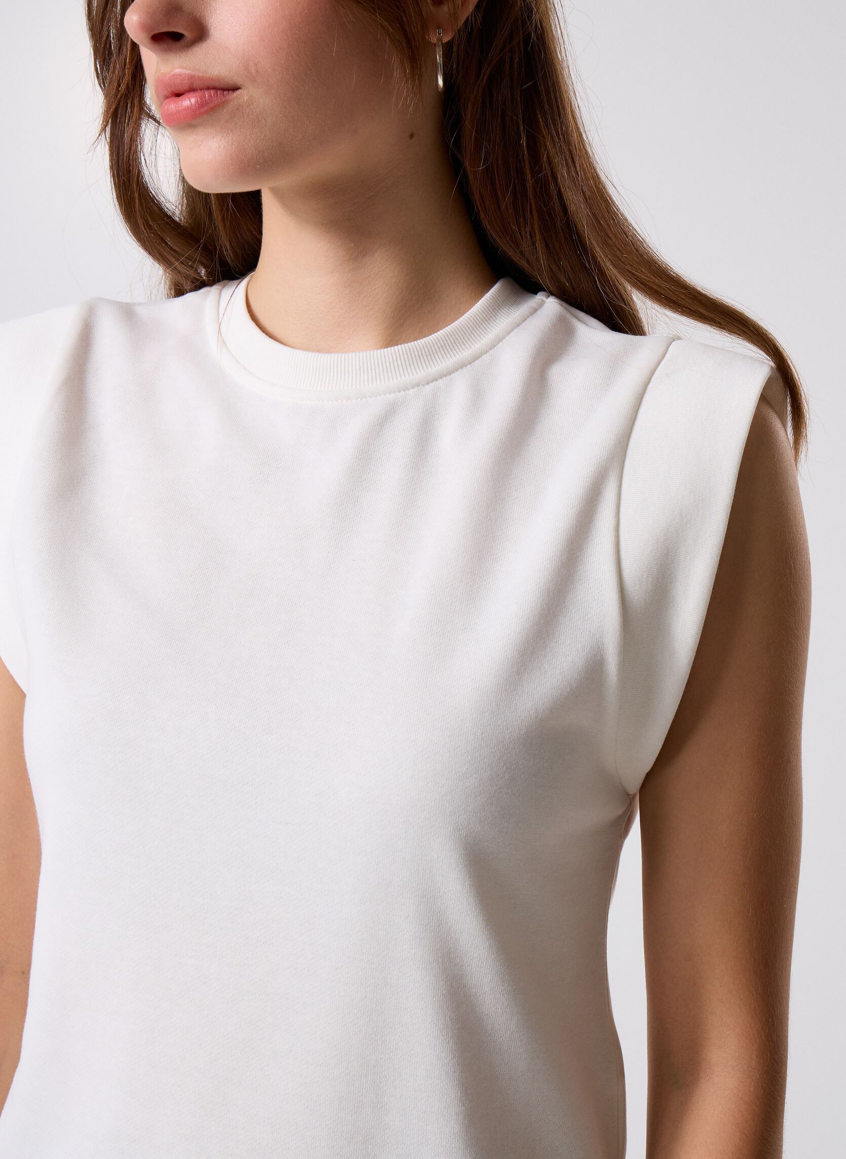 Tops Pcchilli Summer Sl Cut Out Top Jrs Bc femme blanc Pieces Tops Pcchilli Summer Sl Cut Out Top Jrs Bc femme blanc Cloud Dancer
