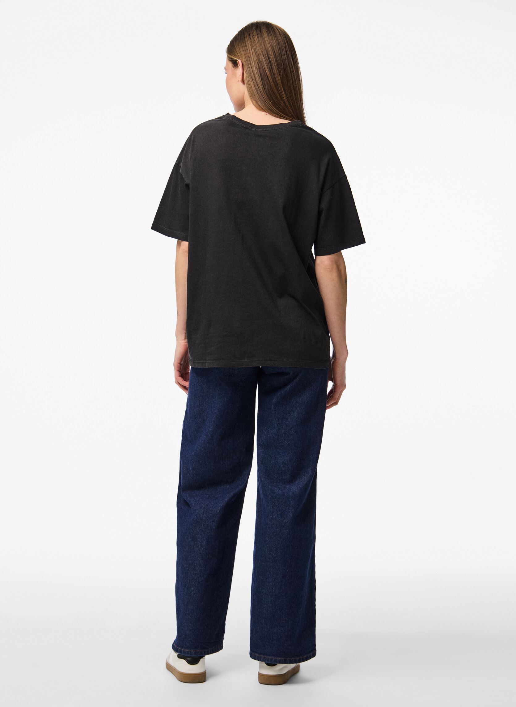 T-shirts met korte mouwen Pceloise Ss Washed Tee Jrs Noos Bc dames zwart Pieces T-shirts met korte mouwen Pceloise Ss Washed Tee Jrs Noos Bc dames zwart Black