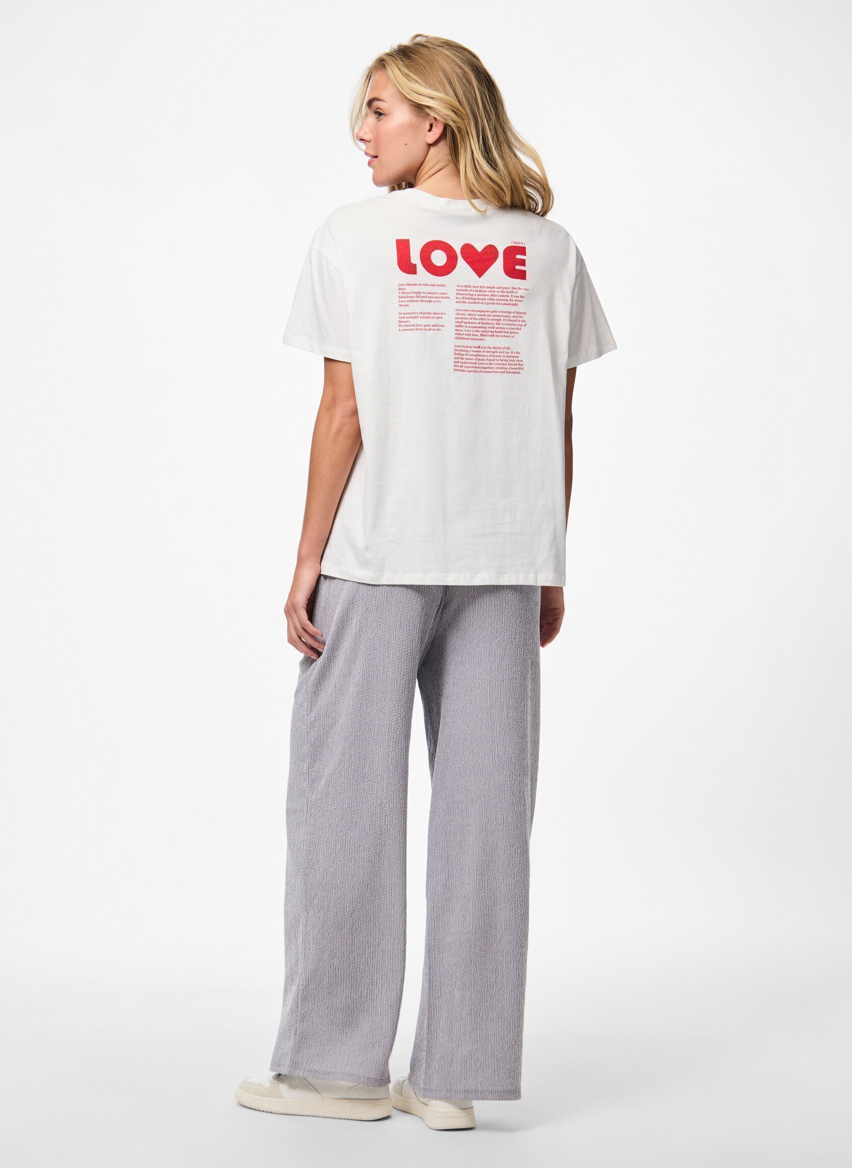 Tee-shirts Pcjindle Ss Printed T-Shirt Jrs Bc femme blanc Pieces Tee-shirts Pcjindle Ss Printed T-Shirt Jrs Bc femme blanc Bright white