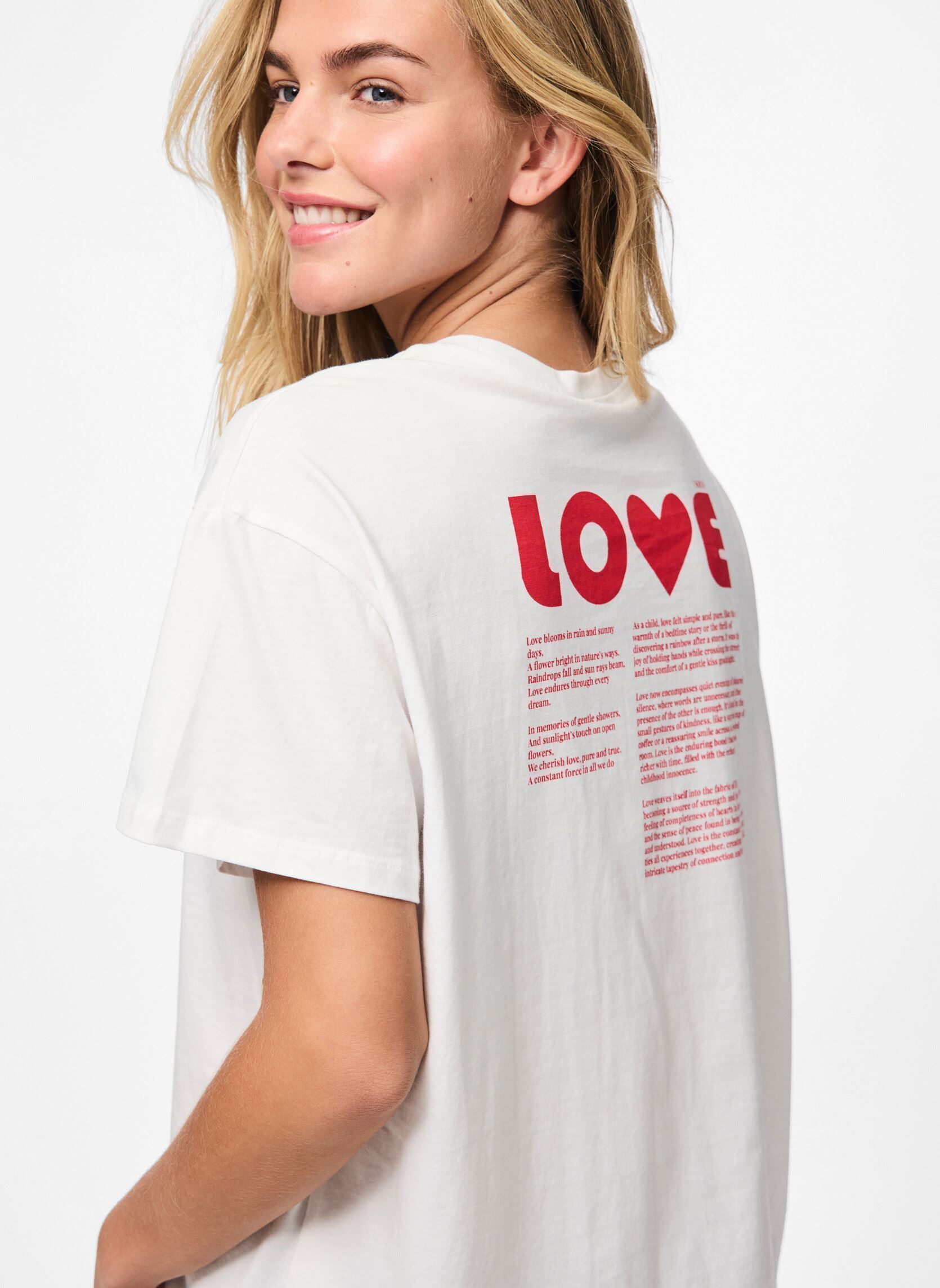 Tee-shirts Pcjindle Ss Printed T-Shirt Jrs Bc femme blanc Pieces Tee-shirts Pcjindle Ss Printed T-Shirt Jrs Bc femme blanc Bright white
