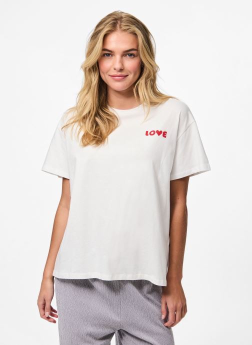 Pieces T-Shirts Pcjindle Ss Printed T-Shirt Jrs Bc damen weiß