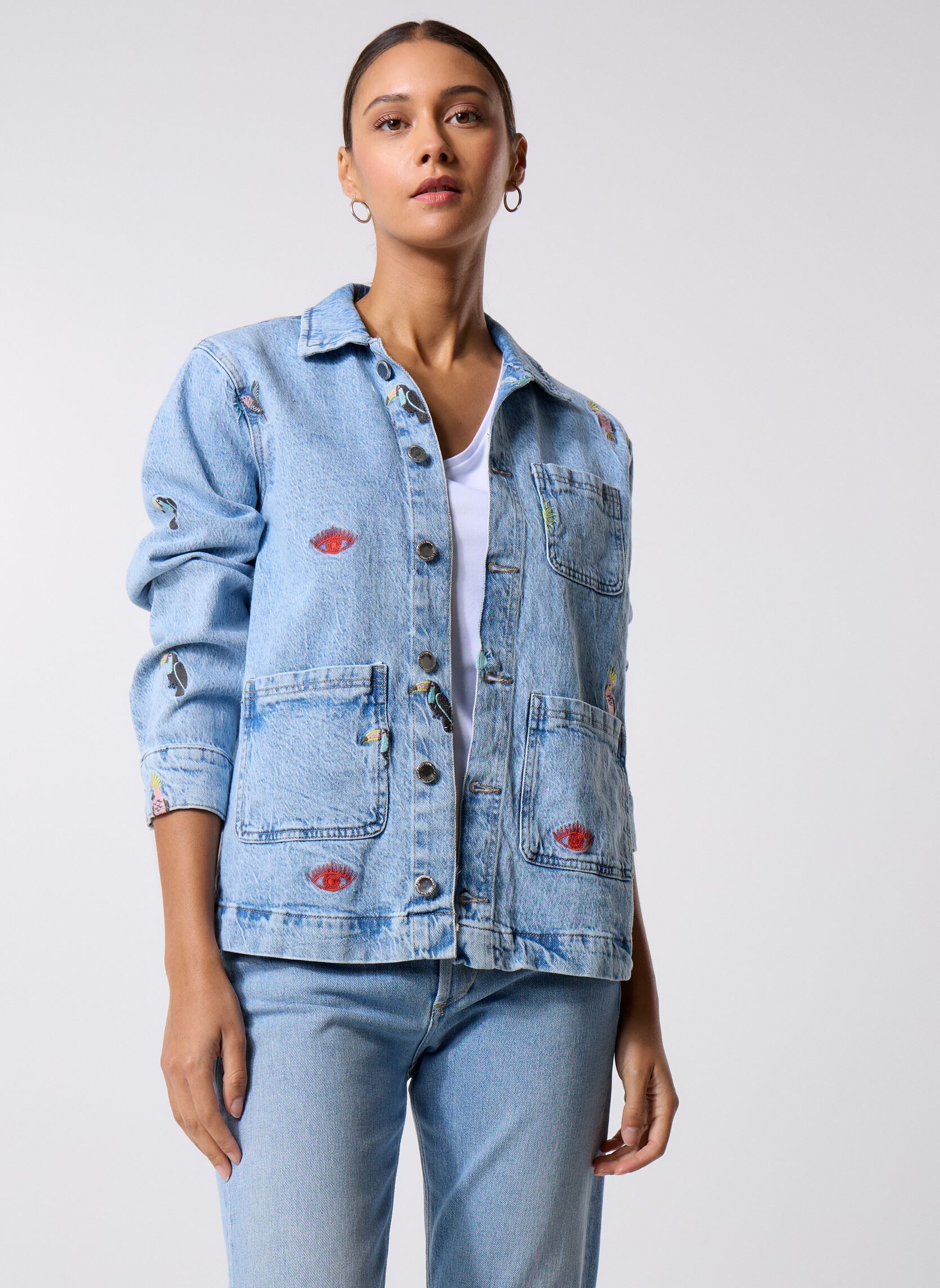 Vestes en jean Pcjidi Ls Denim Shacket Mpa Bc femme bleu Pieces Vestes en jean Pcjidi Ls Denim Shacket Mpa Bc femme bleu Medium Blue Denim