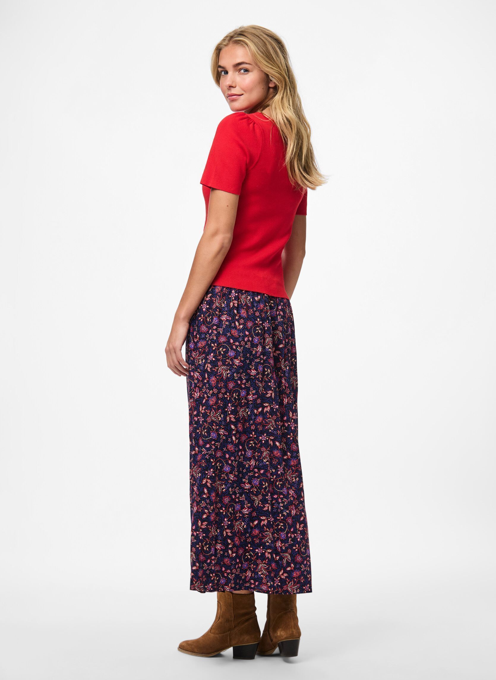 Midi-Röcke Pcjinera Mw Midi Skirt Wvn Bc damen schwarz Pieces Midi-Röcke Pcjinera Mw Midi Skirt Wvn Bc damen schwarz BLACK