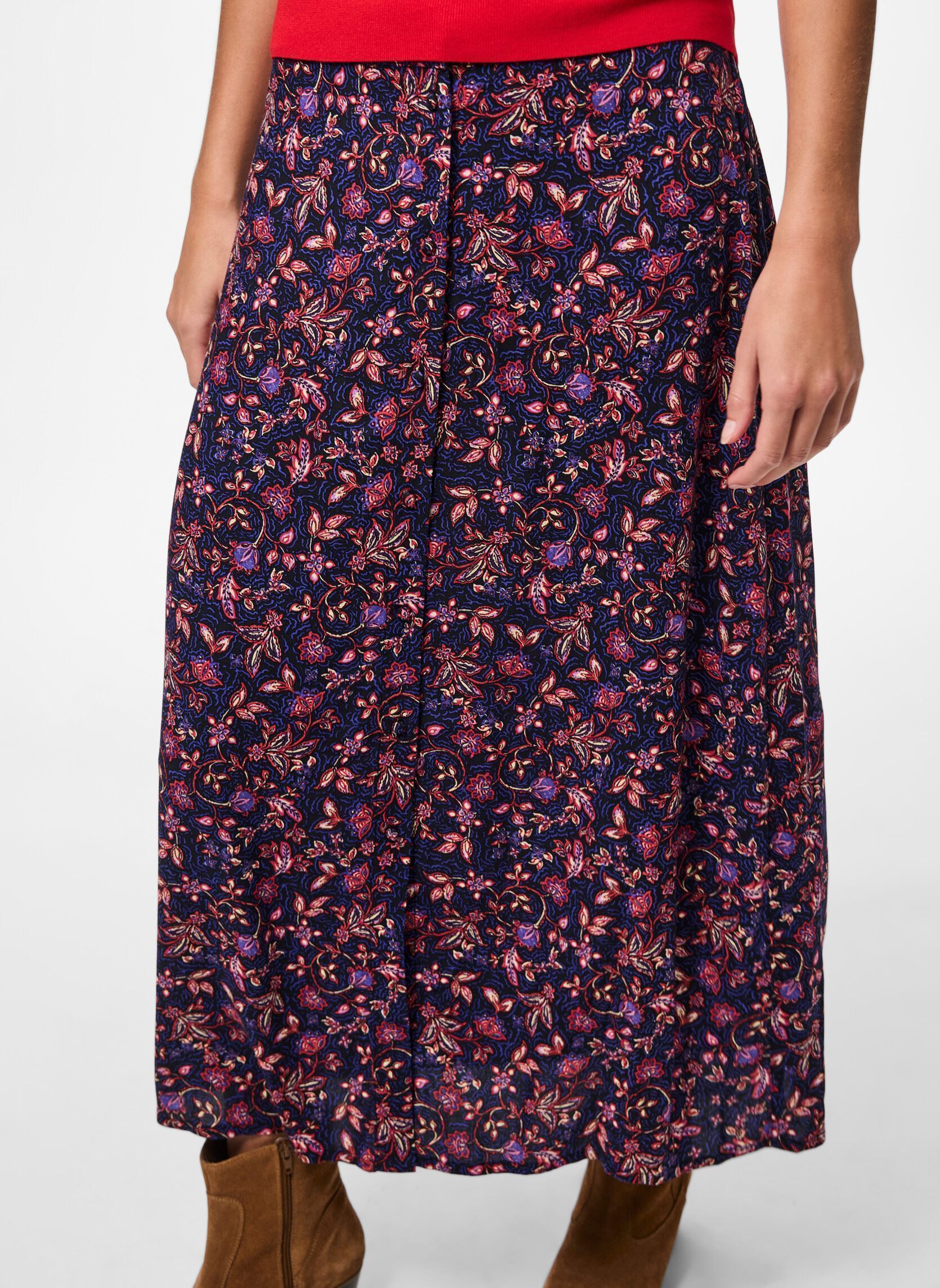 Midi-Röcke Pcjinera Mw Midi Skirt Wvn Bc damen schwarz Pieces Midi-Röcke Pcjinera Mw Midi Skirt Wvn Bc damen schwarz BLACK