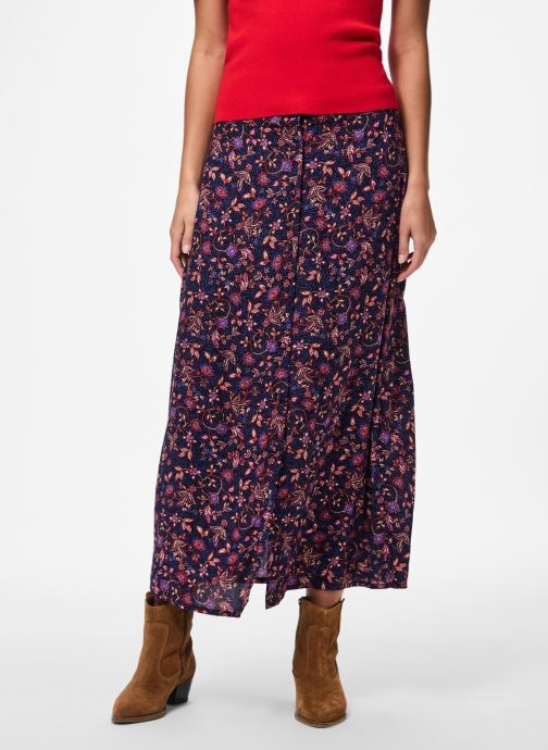Pieces Jupes mi-longues Pcjinera Mw Midi Skirt Wvn Bc femme noir