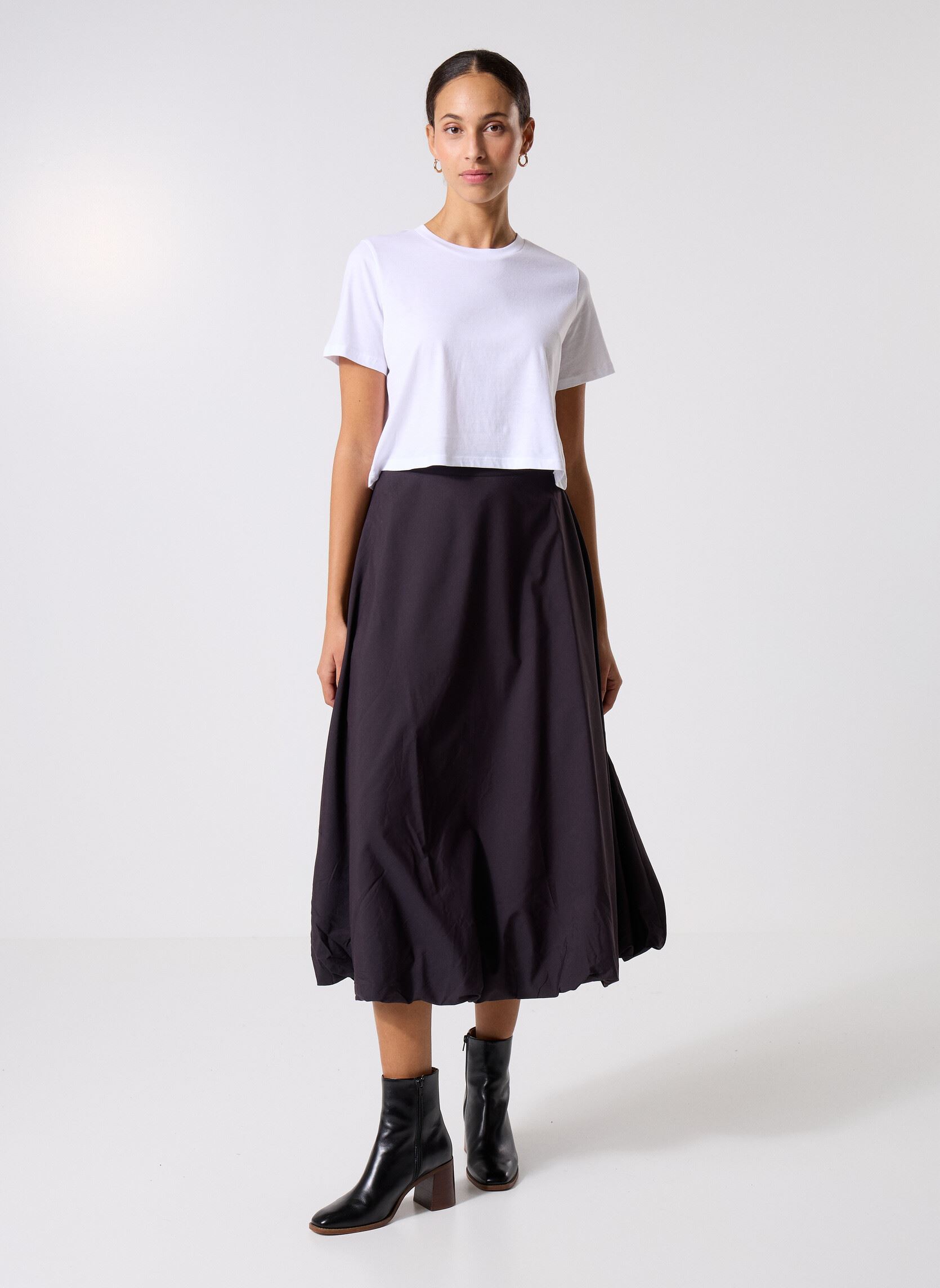 Faldas medianas Pcmauve Hw Ankle Skirt Wvn mujer negro Pieces Faldas medianas Pcmauve Hw Ankle Skirt Wvn mujer negro Black