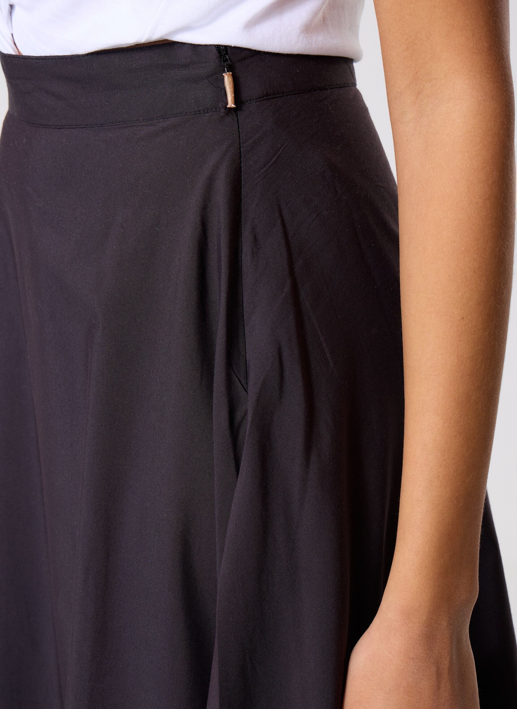 Faldas medianas Pcmauve Hw Ankle Skirt Wvn mujer negro Pieces Faldas medianas Pcmauve Hw Ankle Skirt Wvn mujer negro Black