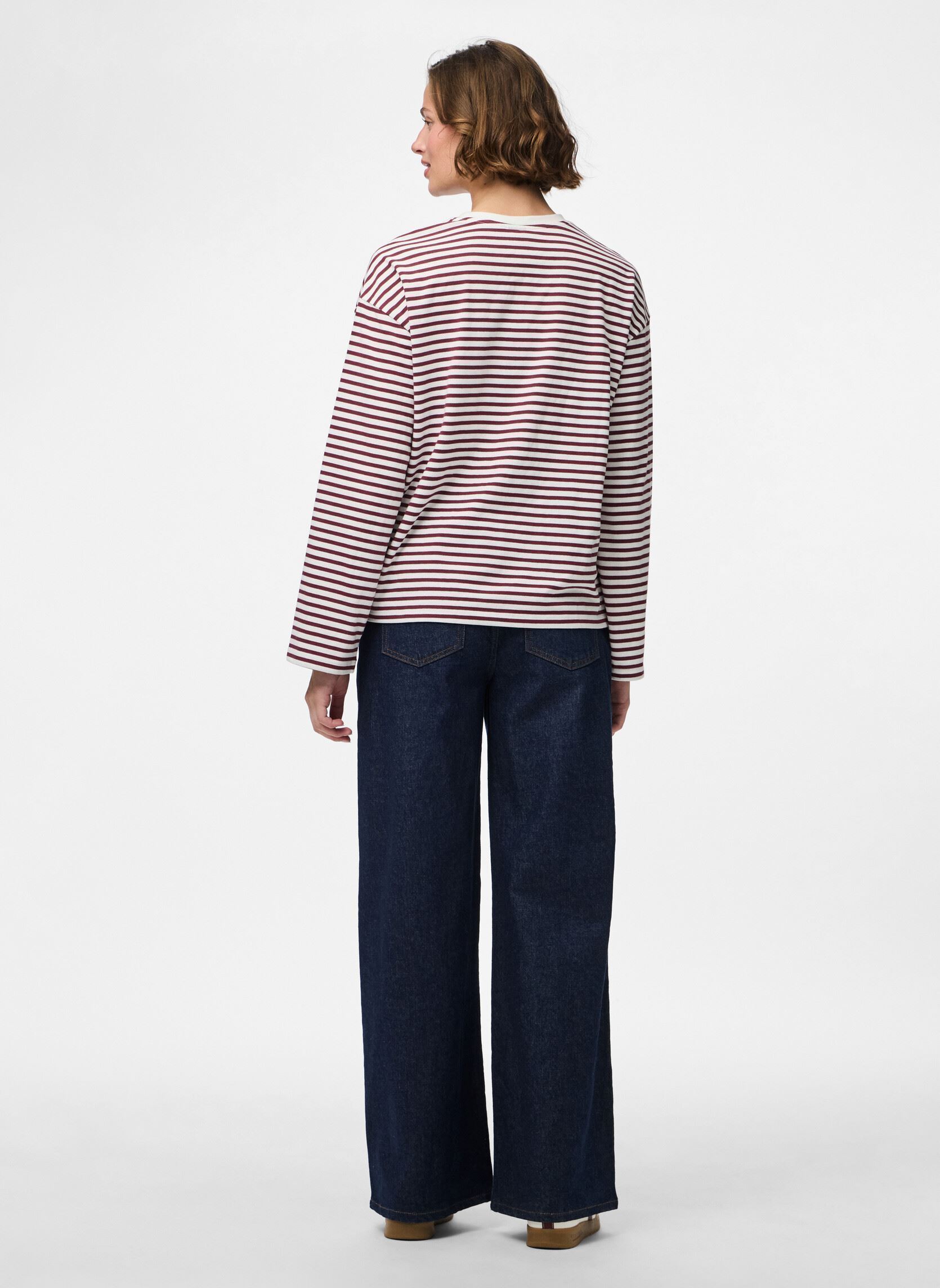 T-shirt a maniche lunghe Pcsadie Ls Top Jrs Noos donna bianco Pieces T-shirt a maniche lunghe Pcsadie Ls Top Jrs Noos donna bianco Cloud Dancer