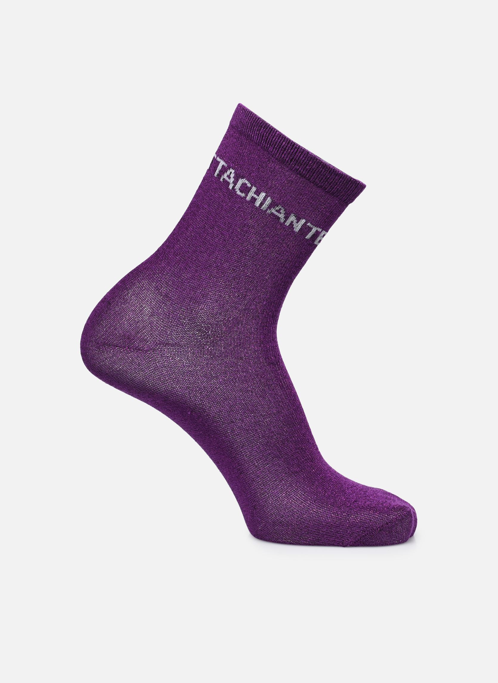 Chaussettes Pcsebby Long Glitter Statement Sock Noos femme violet Pieces Chaussettes Pcsebby Long Glitter Statement Sock Noos femme violet Acai