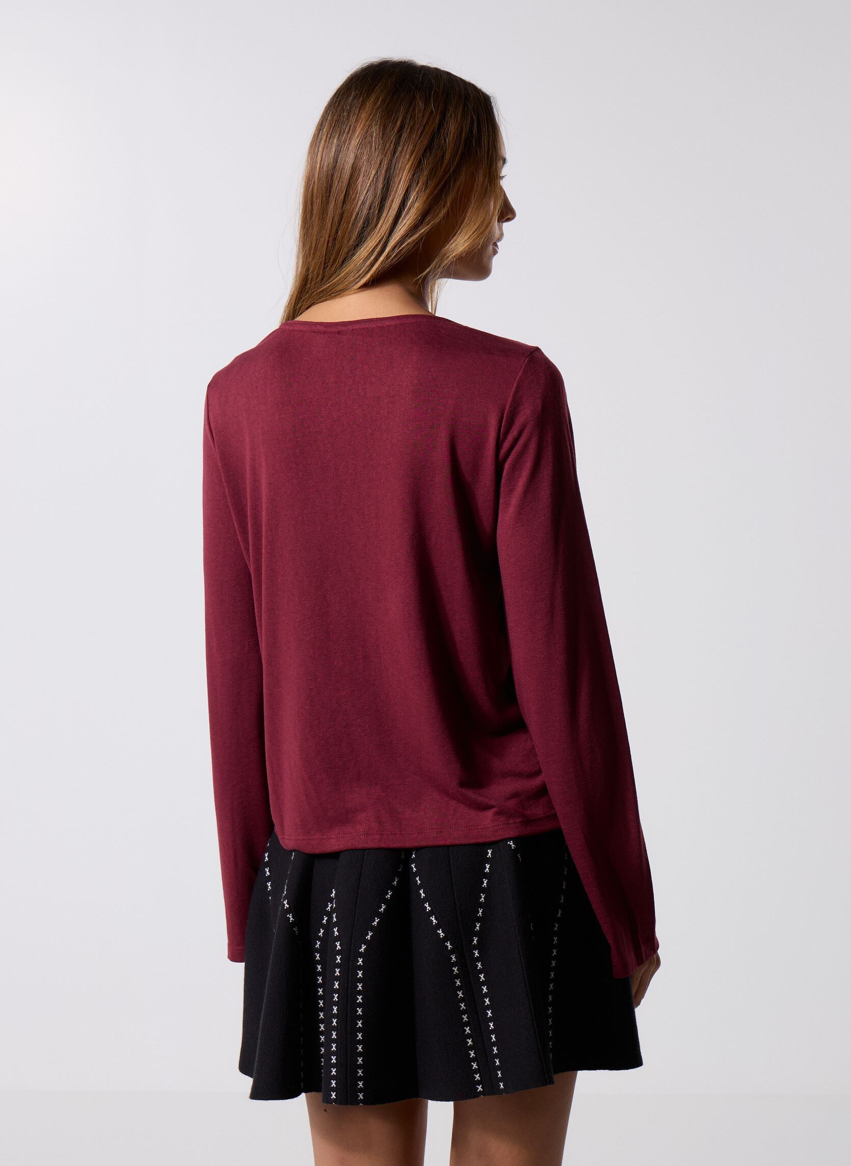 Langarm-T-Shirts Pcsophie Ls U-Neck Tee Jrs Bc damen bordeaux Pieces Langarm-T-Shirts Pcsophie Ls U-Neck Tee Jrs Bc damen bordeaux TAWNY PORT
