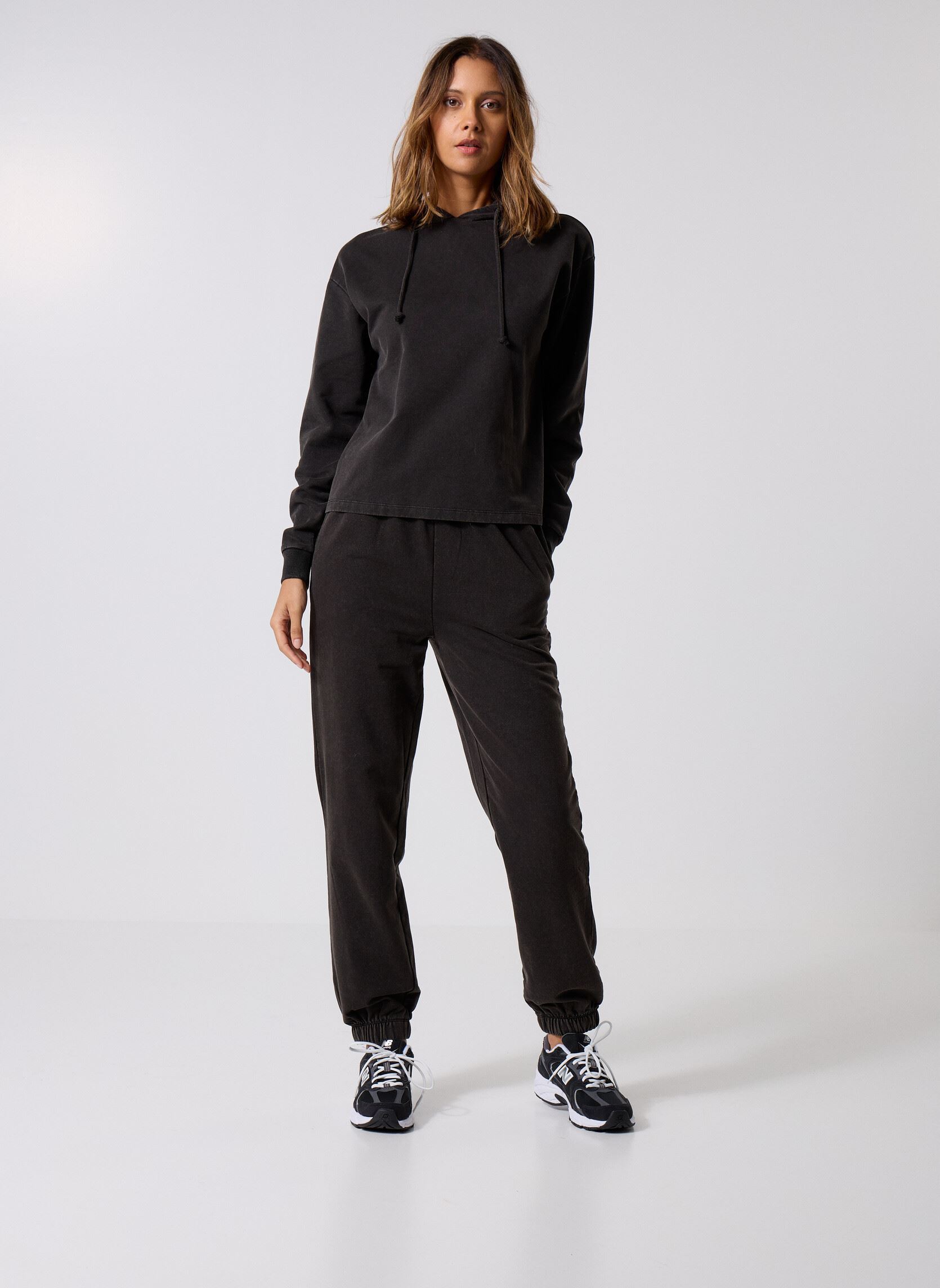 Bas de jogging Pcchilli Hw Washed Sweat Pants Noos Bc femme noir Pieces Bas de jogging Pcchilli Hw Washed Sweat Pants Noos Bc femme noir Black
