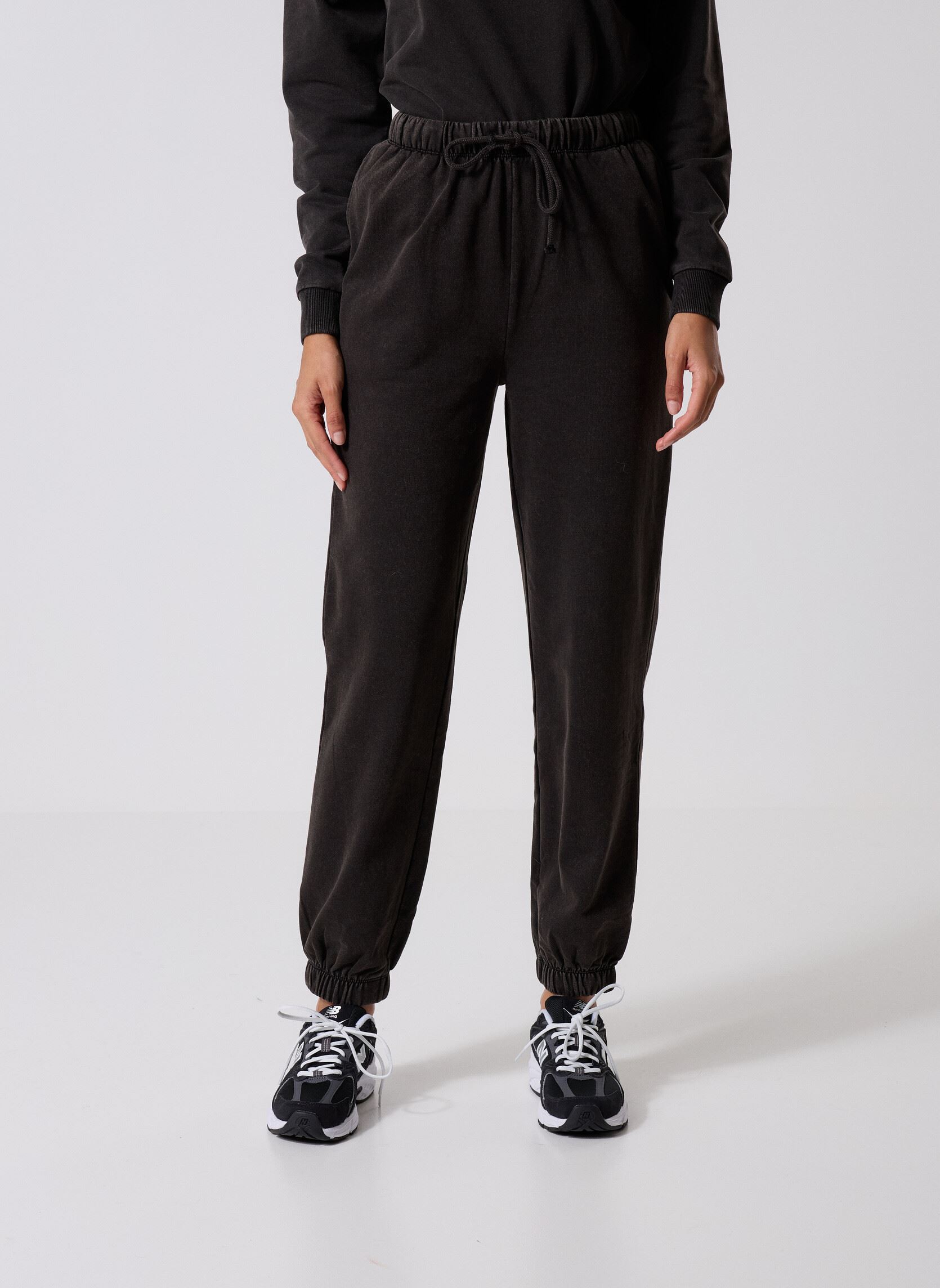 Bas de jogging Pcchilli Hw Washed Sweat Pants Noos Bc femme noir Pieces Bas de jogging Pcchilli Hw Washed Sweat Pants Noos Bc femme noir Black