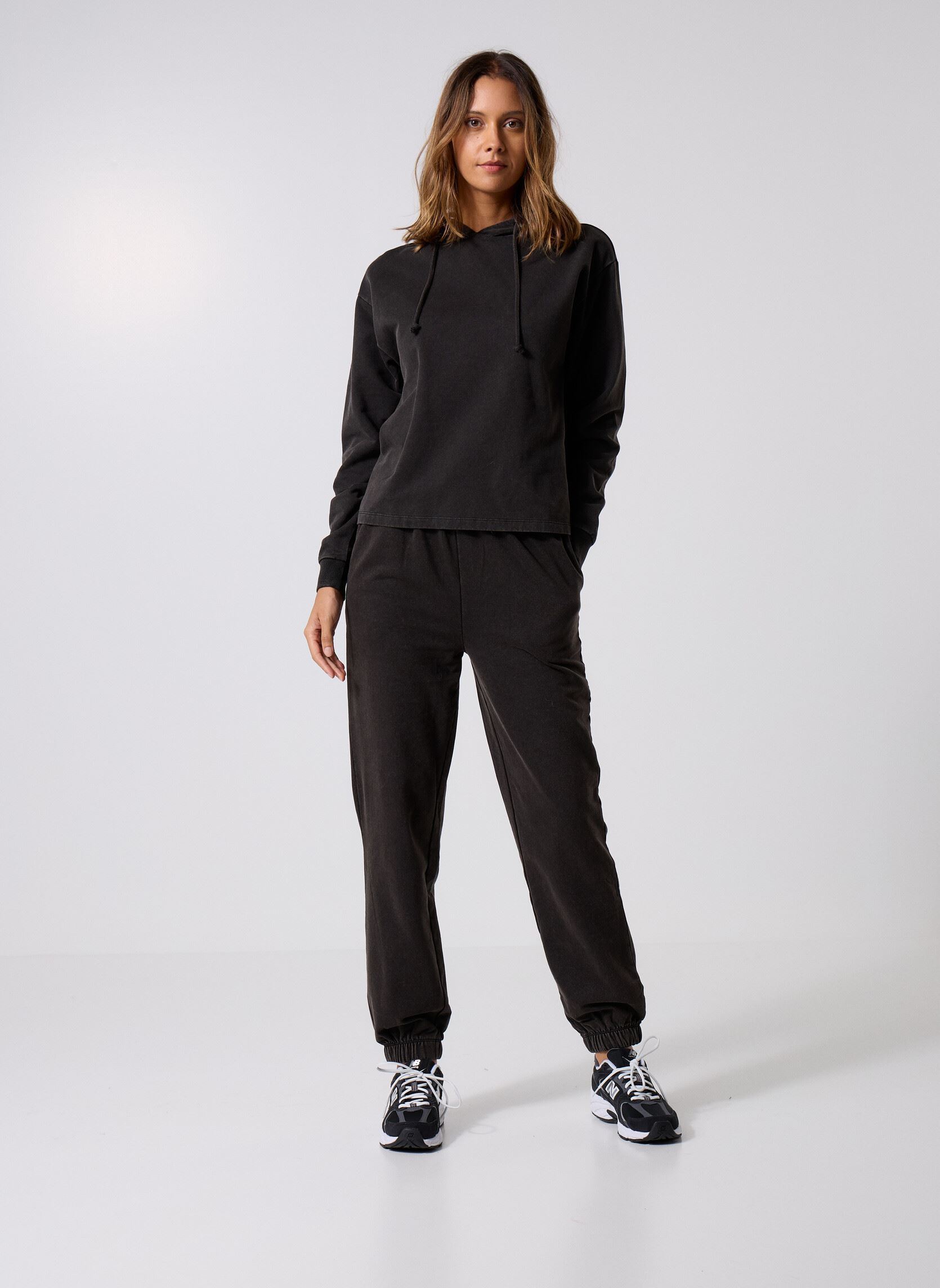 Sweats à capuche Pcchilli Ls Washed Sweat Hoodie Noos Bc femme noir Pieces Sweats à capuche Pcchilli Ls Washed Sweat Hoodie Noos Bc femme noir Black