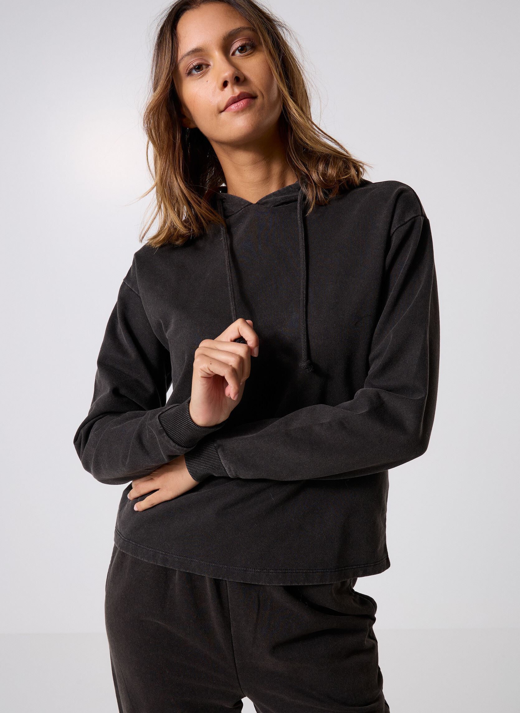 Sweats à capuche Pcchilli Ls Washed Sweat Hoodie Noos Bc femme noir Pieces Sweats à capuche Pcchilli Ls Washed Sweat Hoodie Noos Bc femme noir Black