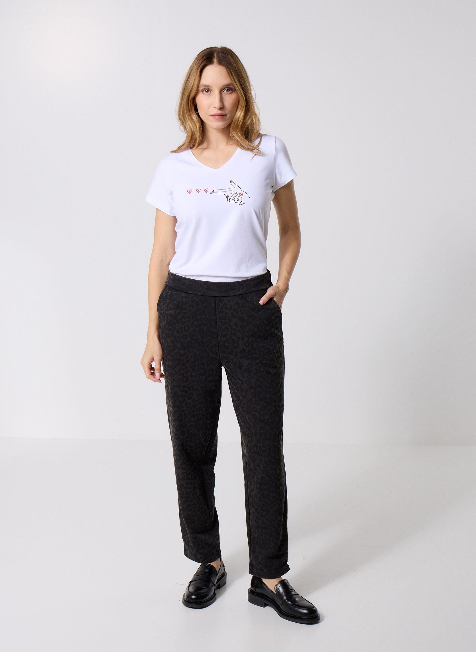 Pantaloni dritti Pcjackie Hw Jrs Ankle Pant Fc donna nero Pieces Pantaloni dritti Pcjackie Hw Jrs Ankle Pant Fc donna nero Black