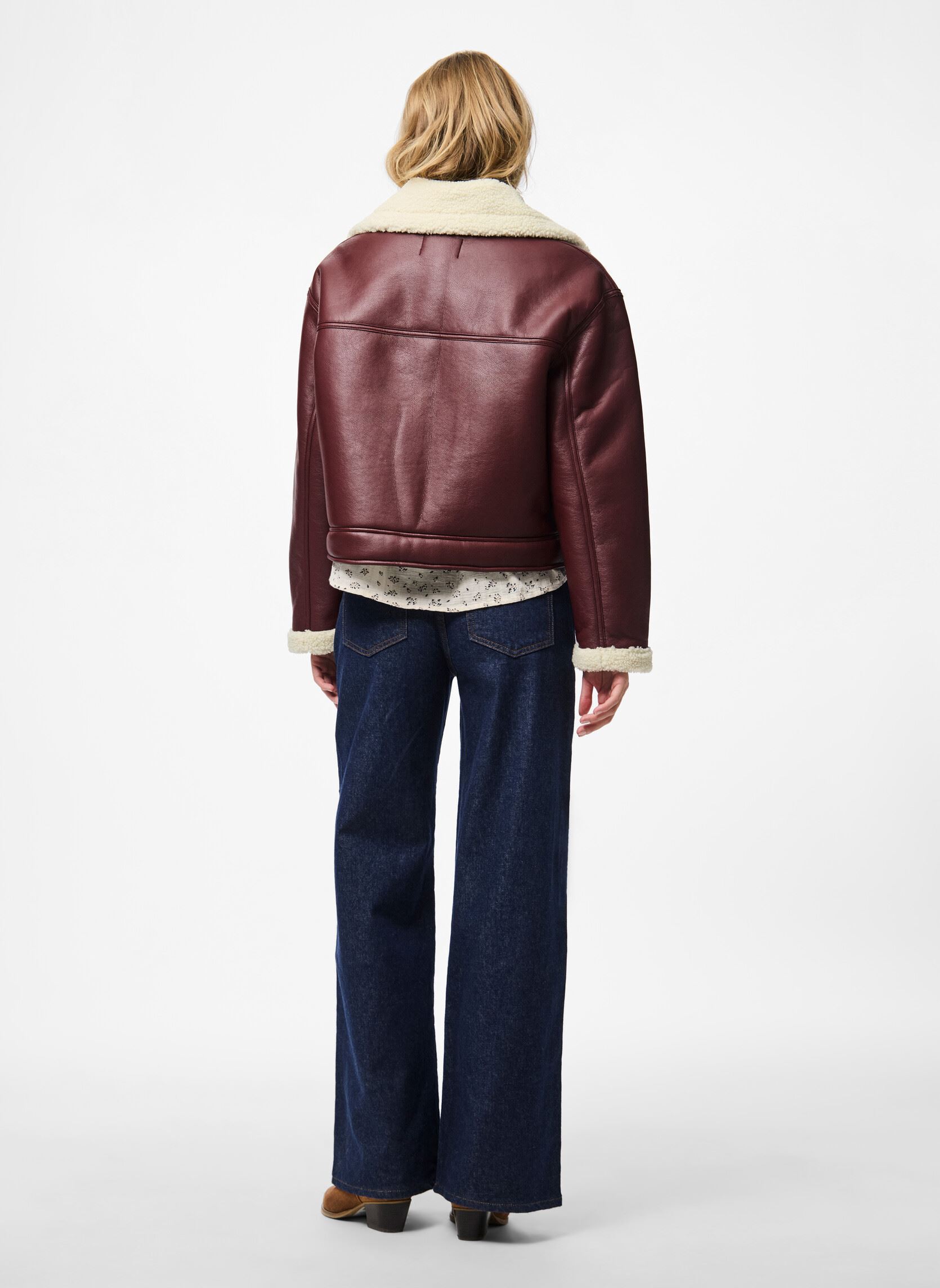Blousons Pcjanelle Short Jacket W. Fur femme bordeaux Pieces Blousons Pcjanelle Short Jacket W. Fur femme bordeaux TAWNY PORT