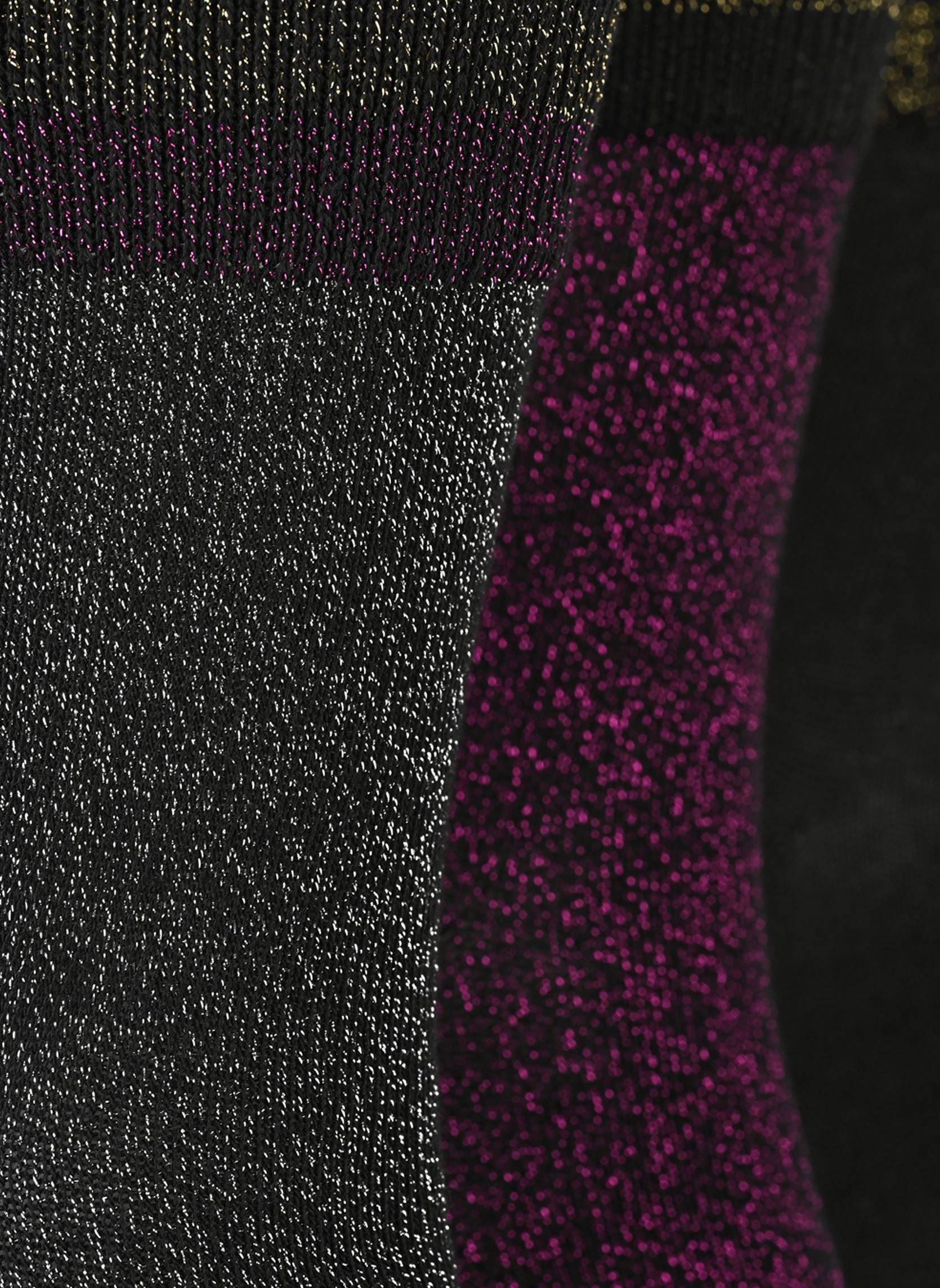 Socken Pcjoley Glitter Socks 3-Pack damen schwarz Pieces Socken Pcjoley Glitter Socks 3-Pack damen schwarz Black