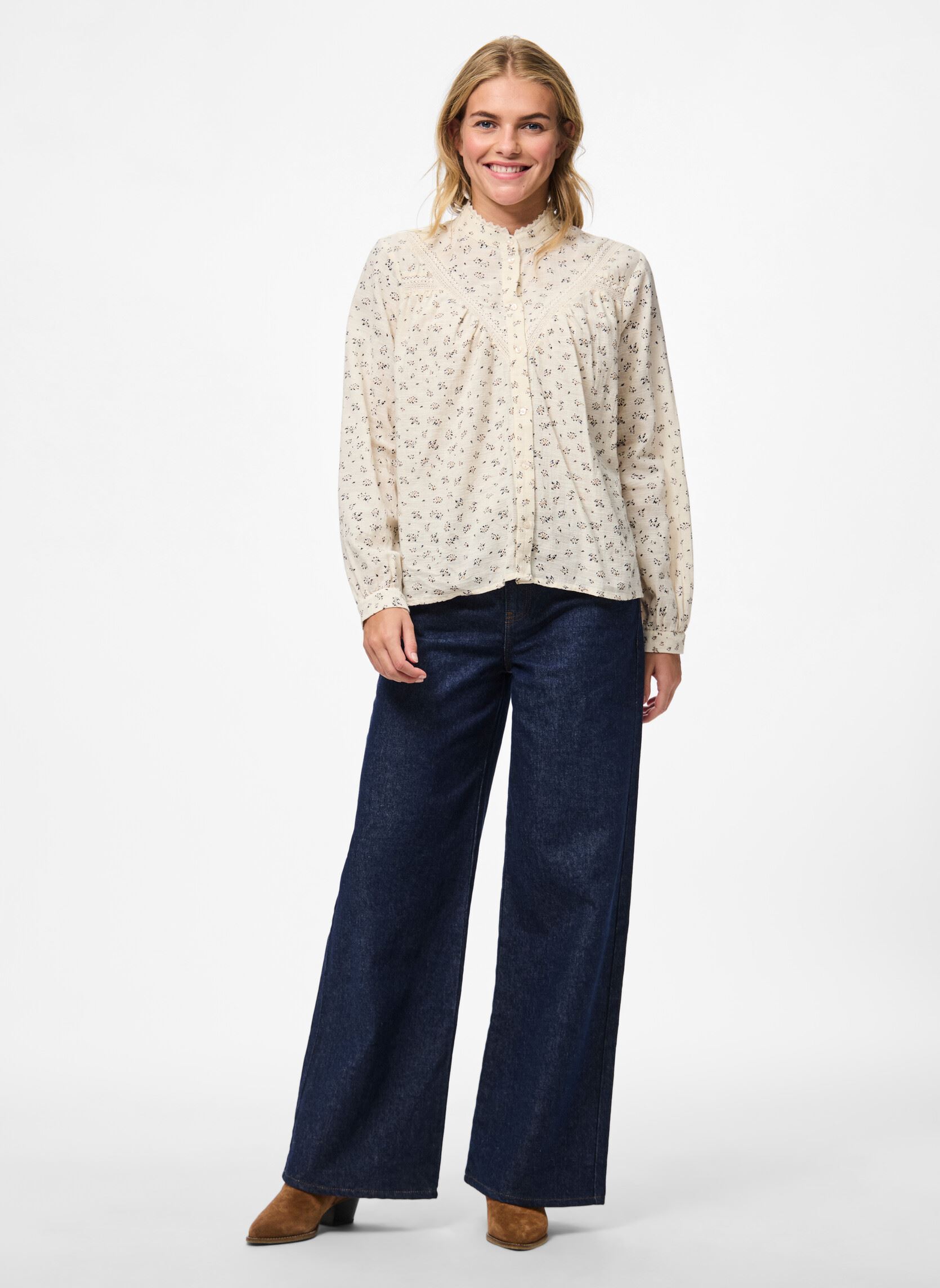 Langarm-Hemden Pcjollie Ls Shirt Mpa Wvn Bc damen weiß Pieces Langarm-Hemden Pcjollie Ls Shirt Mpa Wvn Bc damen weiß BIRCH