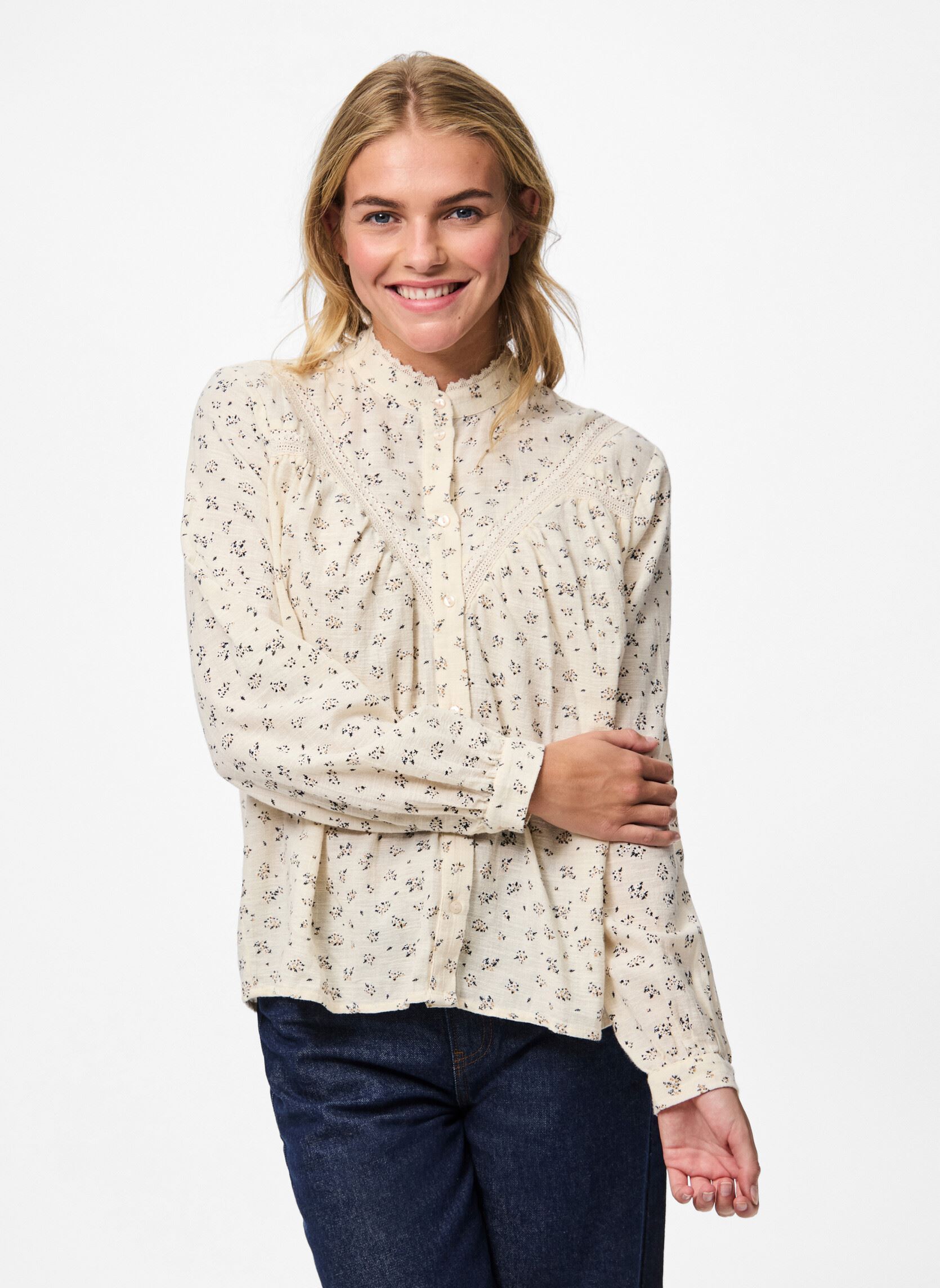 Langarm-Hemden Pcjollie Ls Shirt Mpa Wvn Bc damen weiß Pieces Langarm-Hemden Pcjollie Ls Shirt Mpa Wvn Bc damen weiß BIRCH