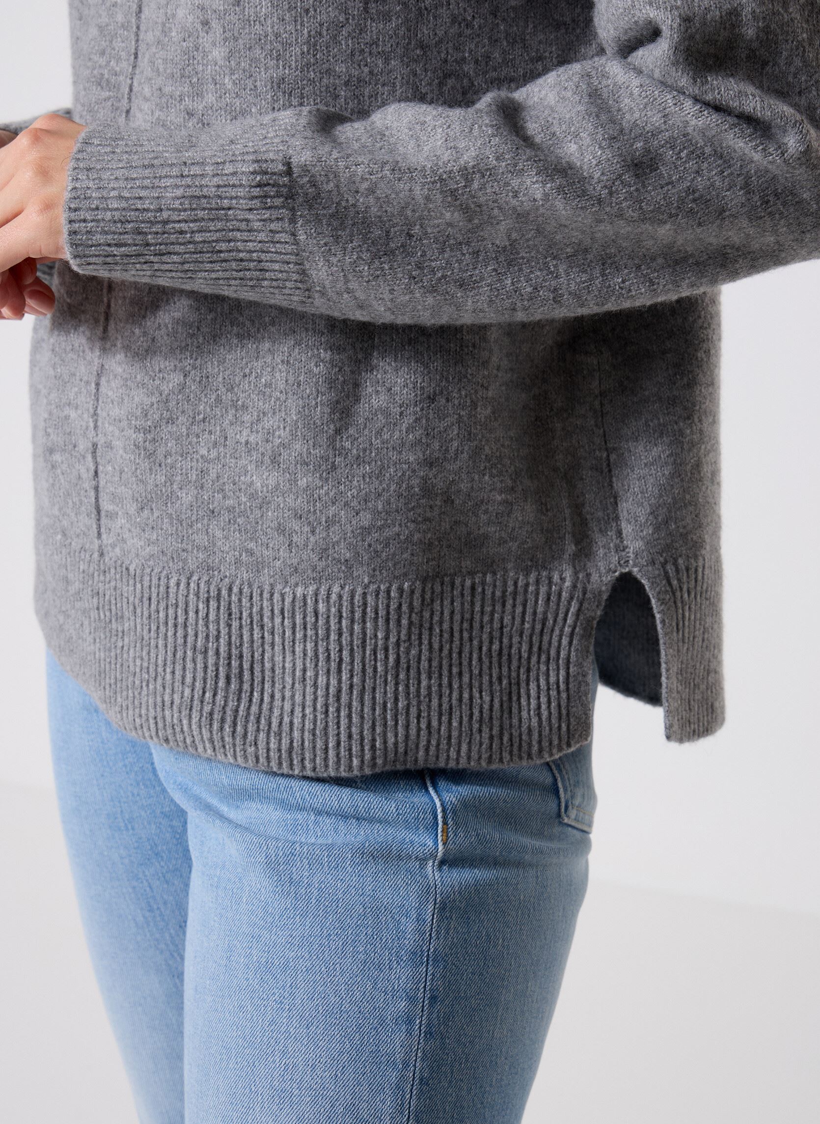 Truien Pcmalou Ls O-Neck Cutline Knit Noos Bc dames grijs Pieces Truien Pcmalou Ls O-Neck Cutline Knit Noos Bc dames grijs Medium Grey Melange