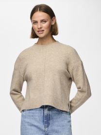 Truien Pcmalou Ls O-Neck Cutline Knit Noos Bc dames grijs