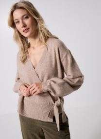 Pulls Pcmalou Ls Wrap Knit Cardigan Noos Bc femme beige
