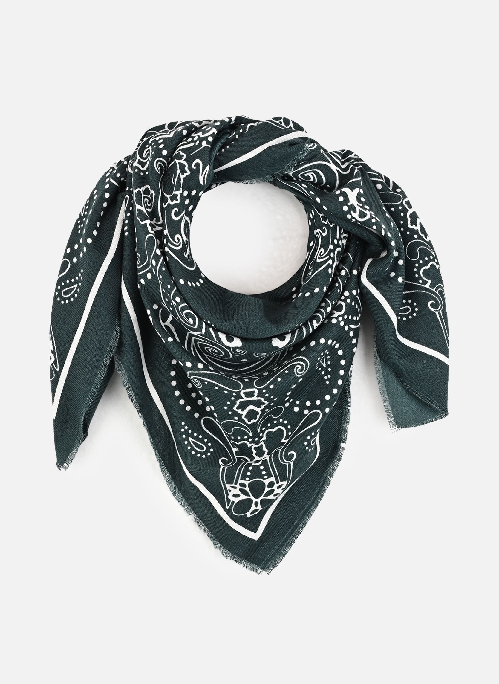 Foulards Pcmara Square Scarf Fc Bc femme vert Pieces Foulards Pcmara Square Scarf Fc Bc femme vert Darkest Spruce