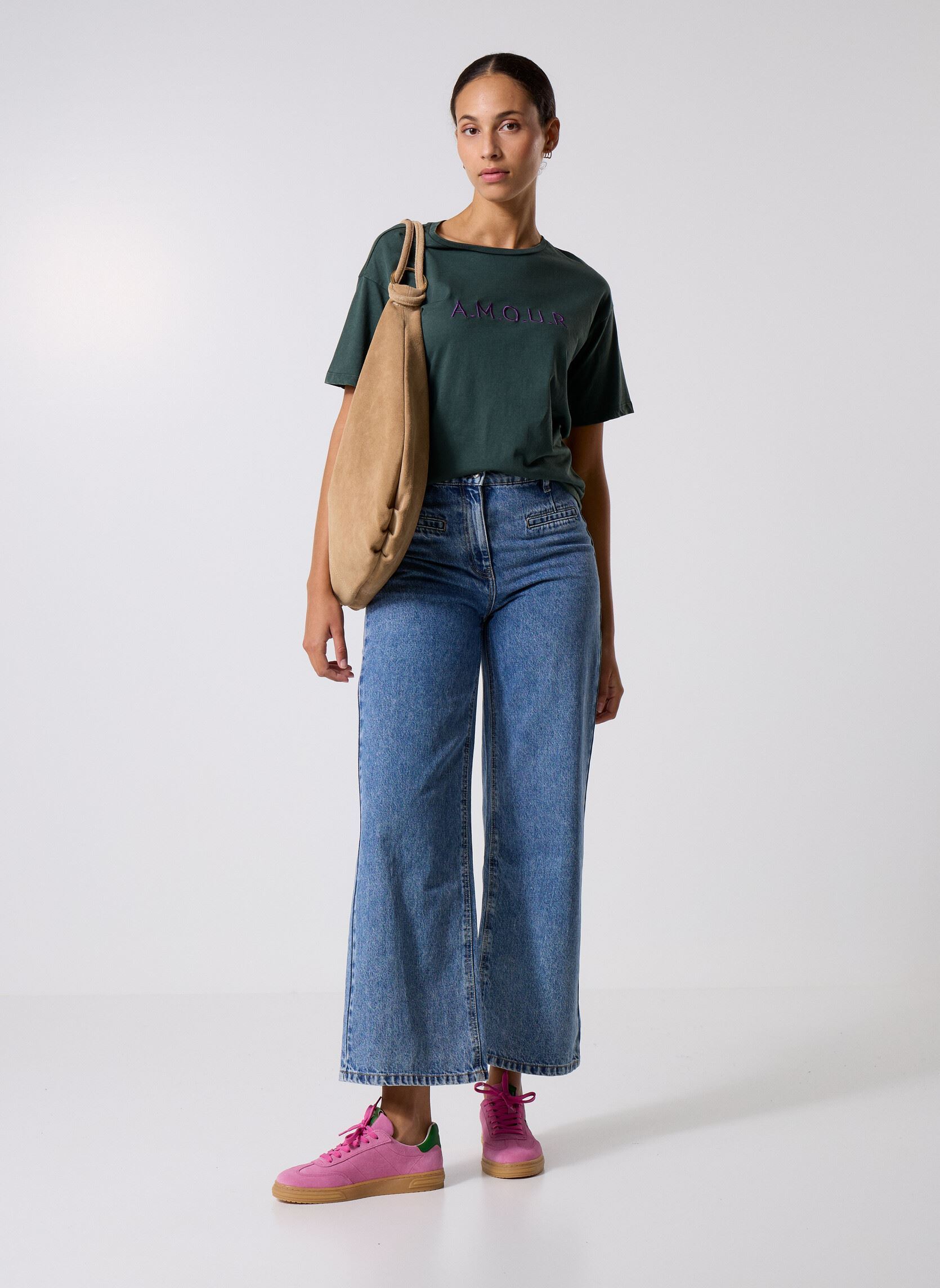 Tee-shirts manches courtes Pcminne Ss Washed T-Shirt Fc Bc femme vert Pieces Tee-shirts manches courtes Pcminne Ss Washed T-Shirt Fc Bc femme vert Darkest Spruce