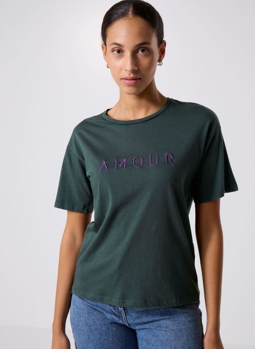 Pieces Tee-shirts manches courtes Pcminne Ss Washed T-Shirt Fc Bc femme vert